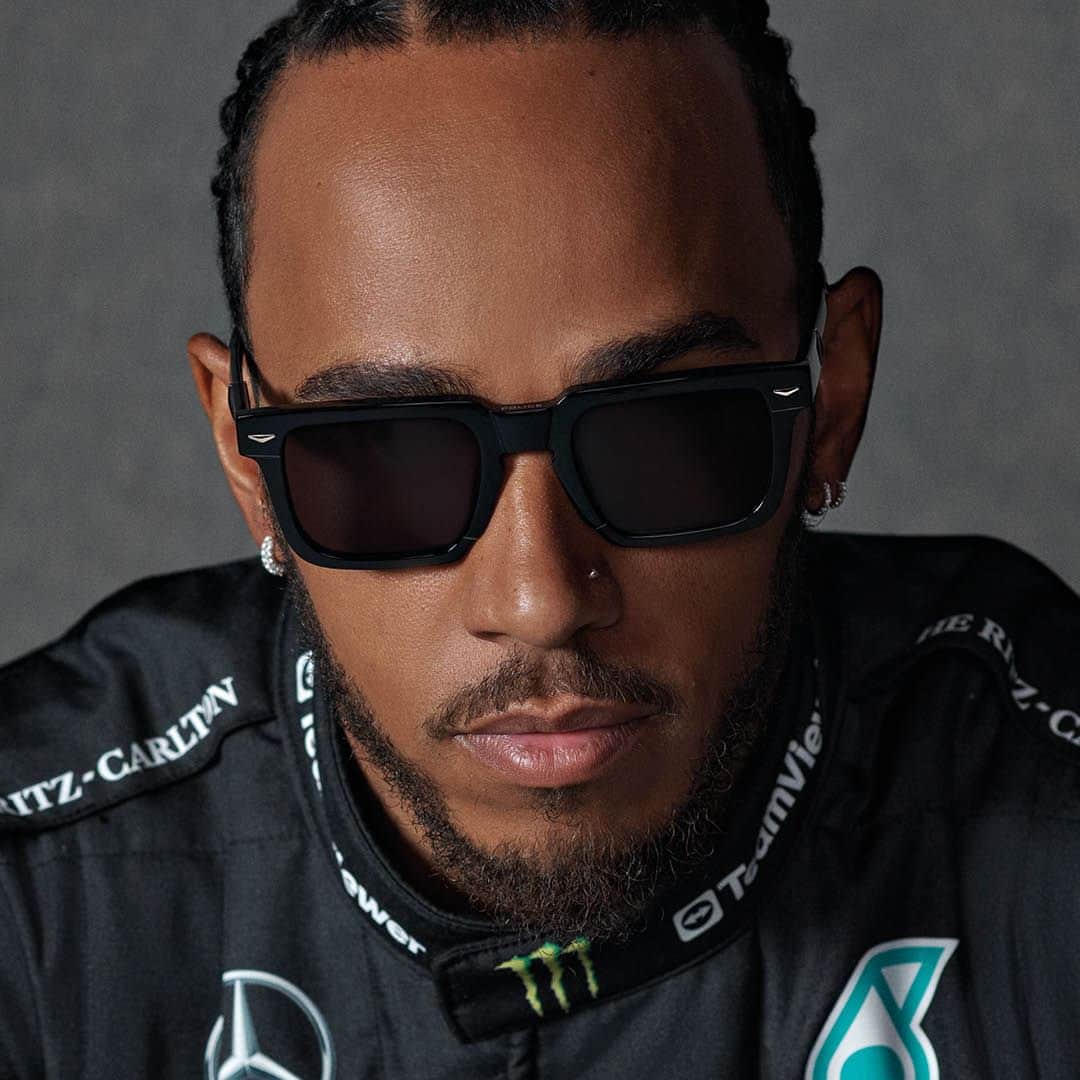 ポリスのインスタグラム：「Iconic boldness, to match your essence.  Check out the new fall winter eyewear collection.  @lewishamilton  @mercedesamgf1  #PoliceLifestyle #AudacityWanted #PoliceSunglasses #PoliceEyewear #FW23 #Monument6」