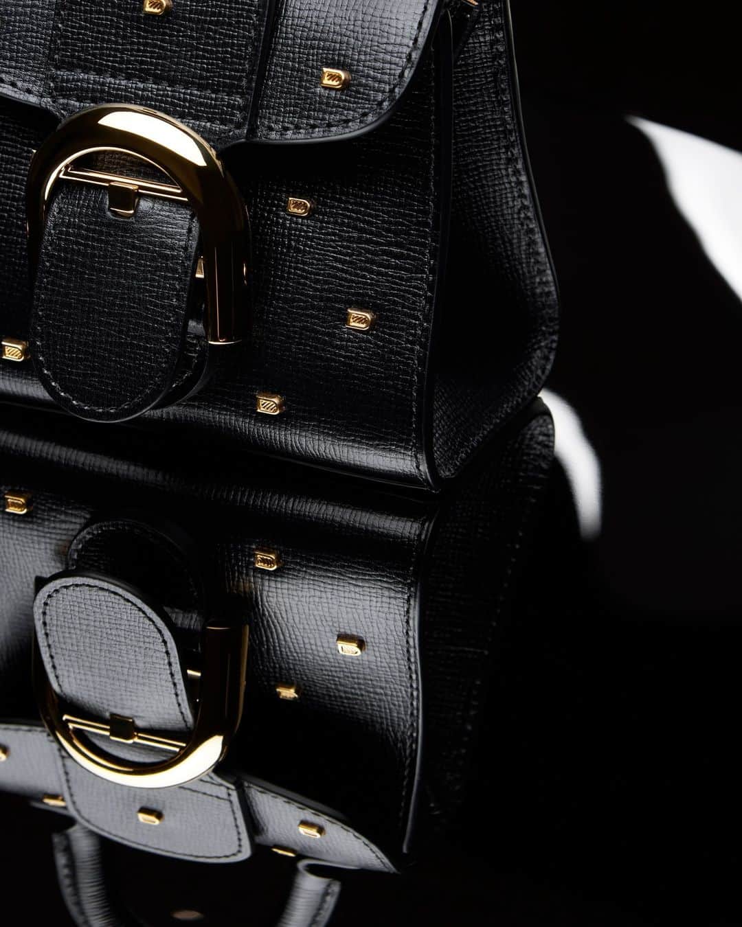 デルボーのインスタグラム：「A glimmer for your eye. ⁣ ⁣ A touch of magic for the season of joy, the Brillant Toy Stella is crafted in rich Forest calf leather and adorned with delicate D-shaped gold-coloured hardware. A precious gift to give or receive. ⁣ ⁣ #Delvaux.」