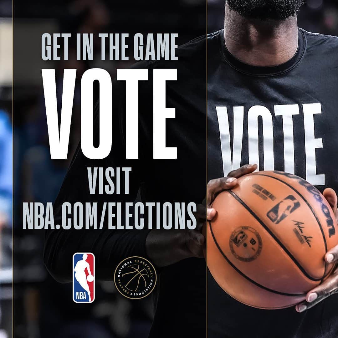 NBAのインスタグラム：「🚨 REMINDER 🚨  TOMORROW is #ElectionDay‼️  Visit NBA.com/Elections (link in bio & story) to:  🗳️ Find Your Polling Place 🗳️ Learn What's On Your Ballot 🗳️ Get Election Reminders  #GetInTheGameVote」