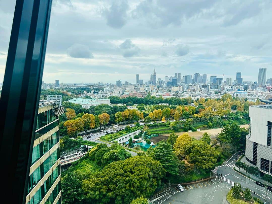 ホテル ニューオータニさんのインスタグラム写真 - (ホテル ニューオータニInstagram)「360°展望ビュッフェレストラン「VIEW & DINING THE SKY」からの風景。赤坂御所沿いの木々も少しずつ色づいてきました。  迎賓館、国立競技場、新宿の摩天楼など、秋めく東京の街並みを眺めながら、アフタヌーンティーはいかがですか？  ◇ご予約・詳細は @hotelnewotanitokyo プロフィールのURLより、ホテル公式ウェブサイト「レストラン」タブ内、「VIEW & DINING THE SKY」のページをチェック🔍  #迎賓館 #赤坂 #国立競技場 #新宿 #shinjuku  #秋 #秋の風景 #紅葉 #銀杏  #ビュッフェ #ランチ  #アフタヌーンティー #アフタヌーンティーセット #ヌン活 #ホテルニューオータニ #ニューオータニ  #ホテル #東京ホテル #ホテルステイ  #tokyo #japan #tokyotrip  #tokyotravel #tokyohotel  #hotelnewotani #newotani #virtualtour #forbestravelguide #futuretravelguide #thepreferredlife」11月6日 20時42分 - hotelnewotanitokyo