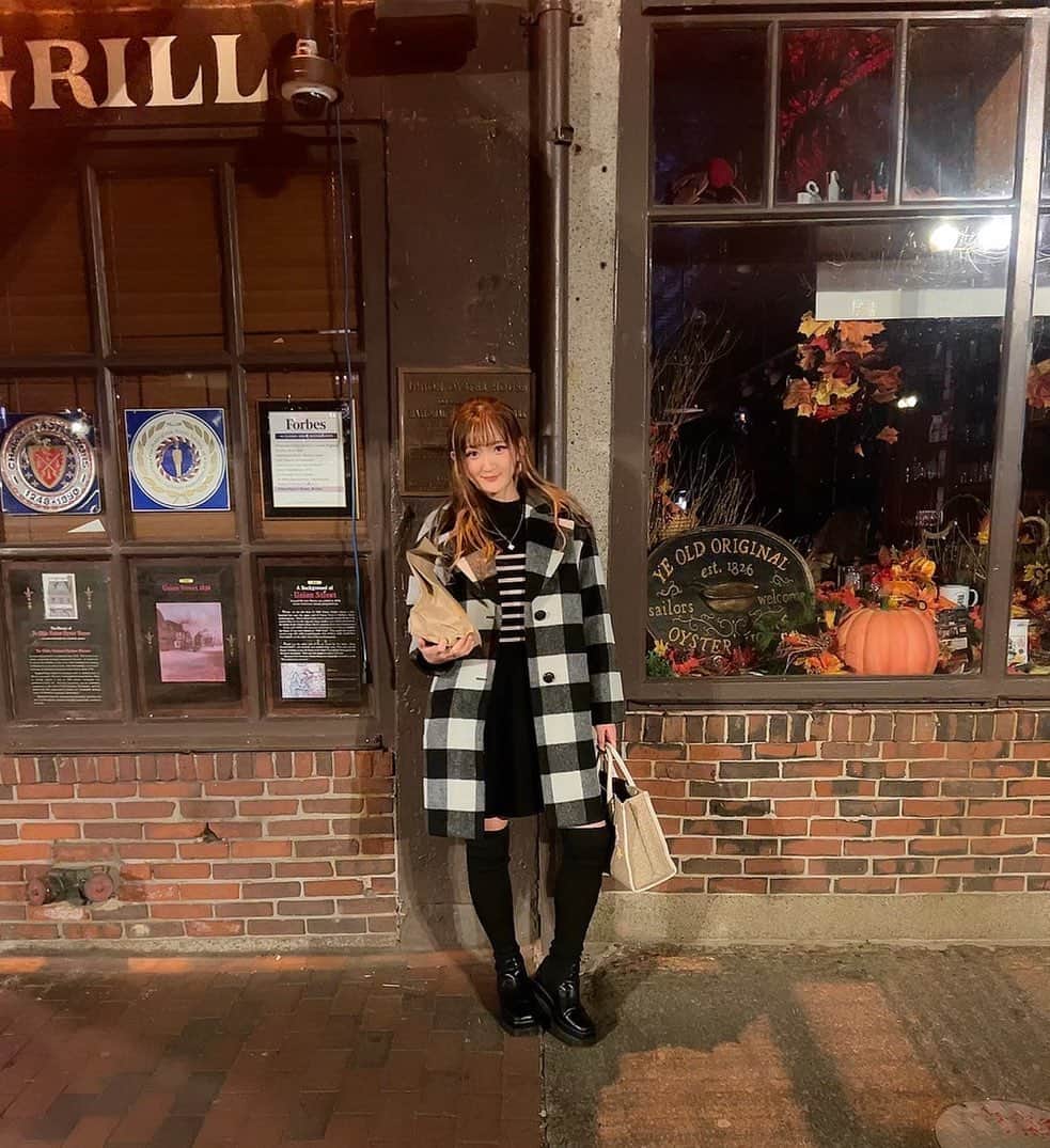 朱崇花のインスタグラム：「たのしいアメリカの旅でした🥹 #boston #massachusetts #journey #work #prowrestling #wrestler #model#halloween #autumn #winter #mk #gucci」