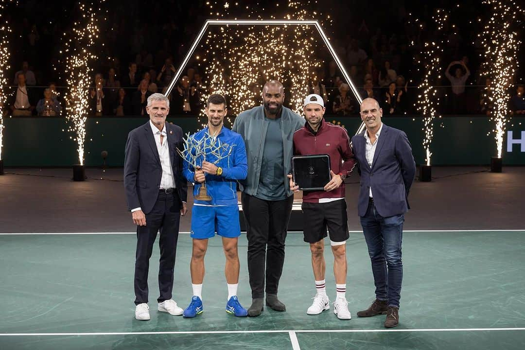 テディ・リネールのインスタグラム：「MASTERS with MASTERS @djokernole @grigordimitrov 🎾🙌🏾  📸 @jccaslot」