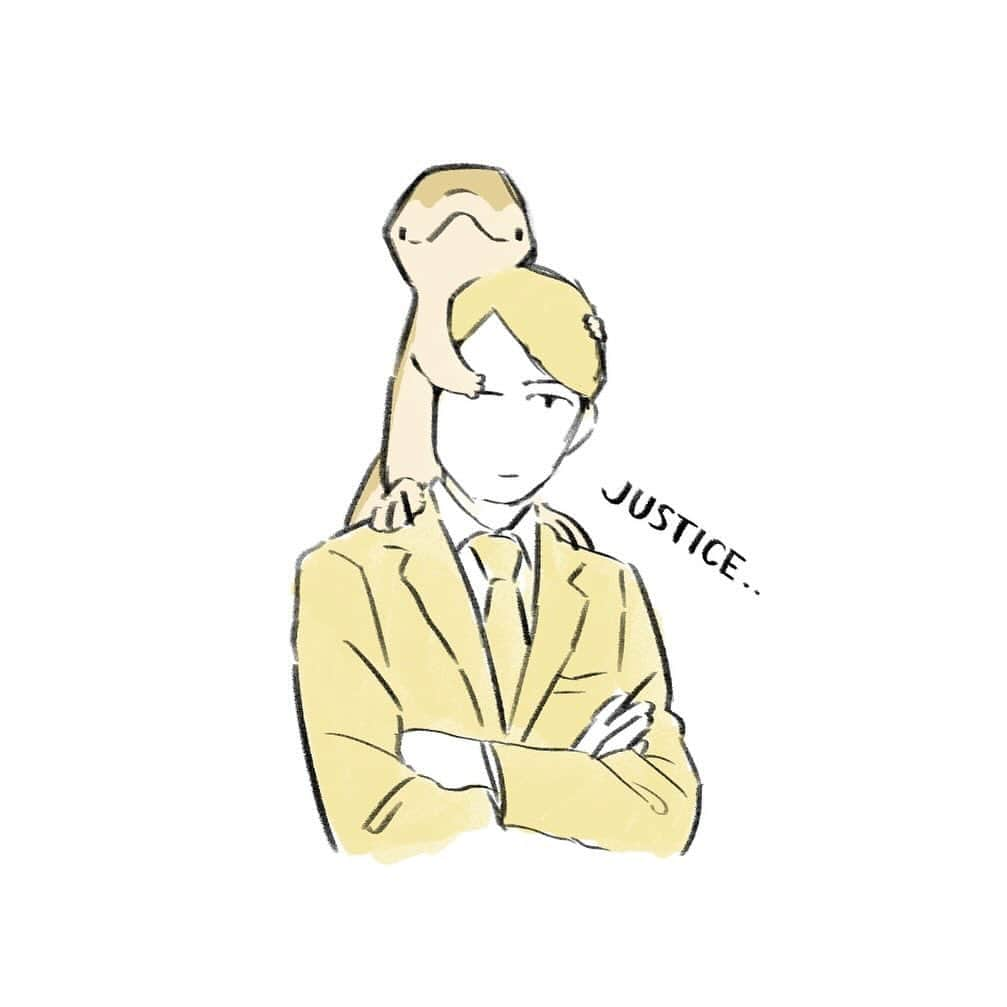 クラナガさんのインスタグラム写真 - (クラナガInstagram)「JUSTICE…  #恐竜はじめました #イラスト#漫画 #育児漫画 #育児 #赤ちゃん #日常 #恐竜」11月6日 22時04分 - kuranaga11