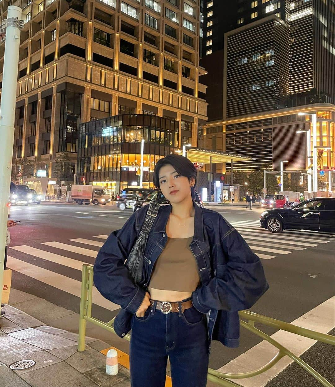 小島はなのインスタグラム：「・ 我ながらデニムは似合うと思う✊🏻 ・ #デニムコーデ #AMEFURASSHI #小島はな」