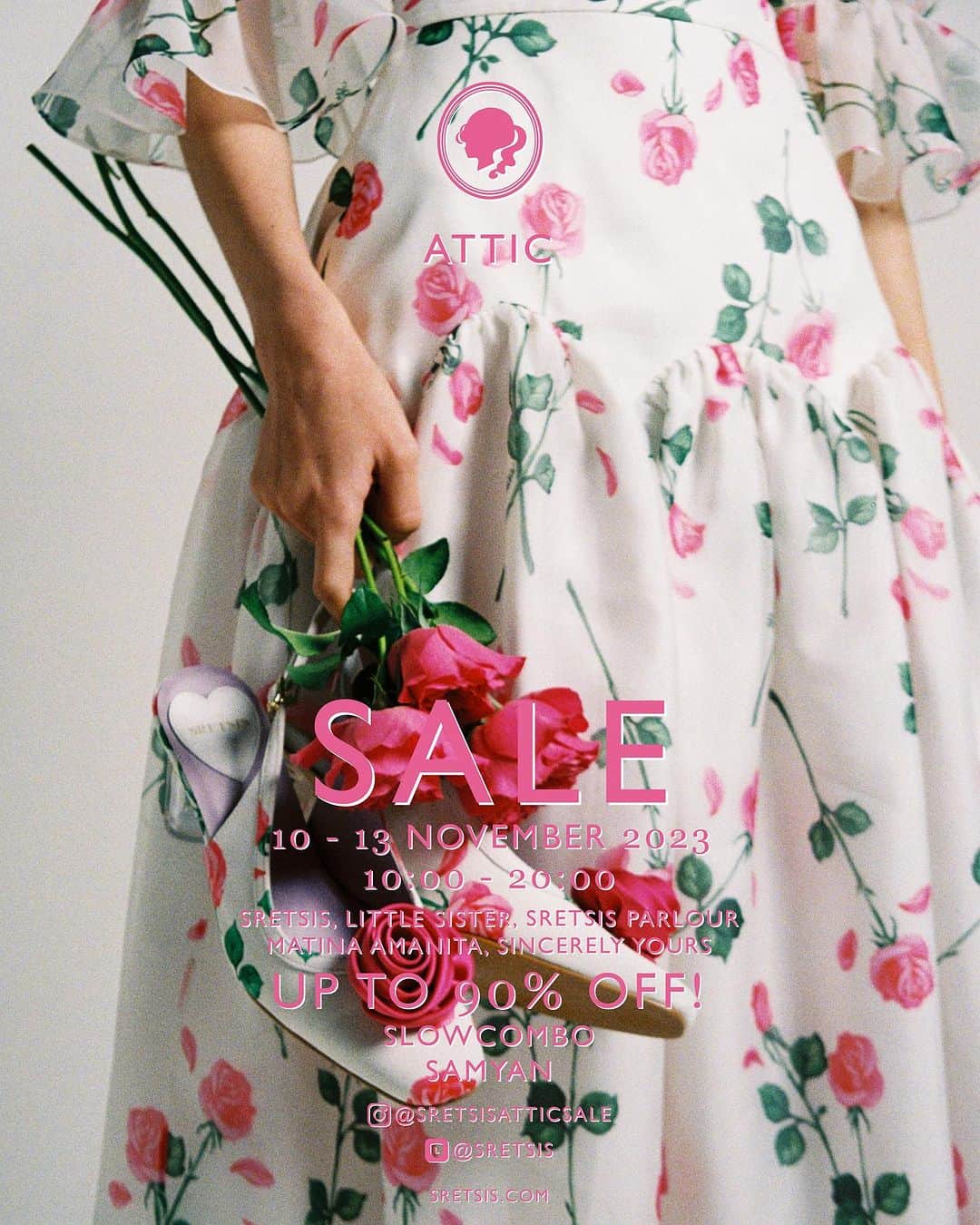 Sretsisのインスタグラム：「@sretsisatticsale 2023 is back with our biggest sale of the year! Shop beloved pieces that will be ‘Forever Yours’ from all brands within Sretsis’ Universe at up to 90% off along with never before seen samples not to be missed!   Exclusive to this Attic Sale, we are pleased to introduce Sretsis Founder’s personal vintage collection from their time in New York, that helped to shape their aesthetics and Sretsis’ style. Shop at “New York 1999” room and discover pre-loved treasures.   Sale continues at Line Official Account @ Sretsis (with @ sign) from 11:00 - 16:00 and Sretsis.com! #SretsisAtticSale2023」