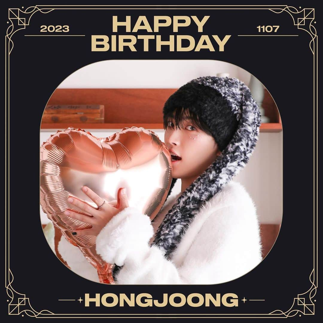 ATEEZのインスタグラム：「[🎂] HAPPY BIRTHDAY HONGJOONG ⠀ 홍중의 생일을 축하합니다🎉 사랑을 담은 축하 댓글을 보내주세요!💌 ⠀ #ATEEZ #에이티즈 #HONGJOONG #홍중 - [🎂] HAPPY BIRTHDAY HONGJOONG ⠀ Happy birthday to Hongjoong🎉 Please leave the comments with love for him!💌 ⠀ #ATEEZ #에이티즈 #HONGJOONG #홍중」