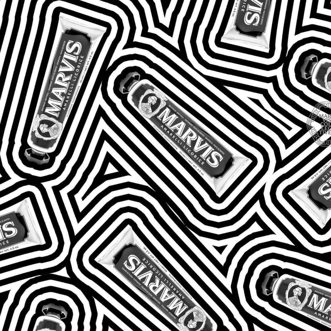 Marvis®️ Official Partnerのインスタグラム：「It's all black and white with @tyler_spangler for the #marviscollective」