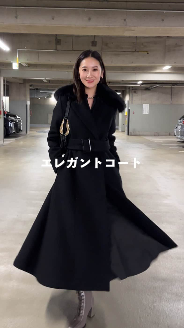 中村望美のインスタグラム：「エレガントコート💖 ファー付きでメリハリラインに🥺🫶 ㅤㅤㅤㅤㅤㅤㅤㅤㅤㅤㅤㅤㅤ ㅤㅤㅤㅤㅤㅤㅤㅤㅤㅤㅤㅤㅤ クリスマスが今から待ち遠しい🥹🎄🎁 ㅤㅤㅤㅤㅤㅤㅤㅤㅤㅤㅤㅤㅤ ㅤㅤㅤㅤㅤㅤㅤㅤㅤㅤㅤㅤㅤ 詳しくはプロフィールのURLからどうぞ🧡 ㅤㅤㅤㅤㅤㅤㅤㅤㅤㅤㅤㅤㅤ ㅤㅤㅤㅤㅤㅤㅤㅤㅤㅤㅤㅤㅤ#rienda #riendastyle  #冬コーデ #アウターコーデ #きれいめコーデ #デートコーデ #お出かけコーデ #女子会コーデ #ブラックコーデ #モノトーンコーデ #エレガント」