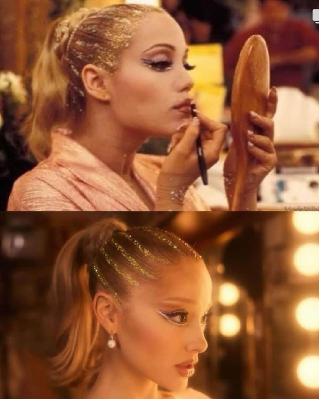 エリザベス・バークレーさんのインスタグラム写真 - (エリザベス・バークレーInstagram)「SHOWGIRLS 👯‍♀️This past week, the magical @arianagrande recreated my #Nomi for #halloween with all the love and attention to detail that only an artist with her heart and creative genius could do.   I adore you, @arianagrande and love how you and @lizgillz had fun with #nomiandcrystal in a way that only you two could. When you are from #differentplaces you have to watch your back because when you are wearing @versace  #versayce #theresalwayssomeoneyoungerandhungriercomingdownthestairsafteryou 🌋😝🥰❤️🔥🌟🎬 Always grateful to the genius @byellenm for creating the most incredible looks for Nomi. @davidcraigforrest for visionary makeup and #marieangeripka for hair magic  Your creative team is genius too: @manthony783 💄#halloween」11月7日 10時24分 - elizberkley