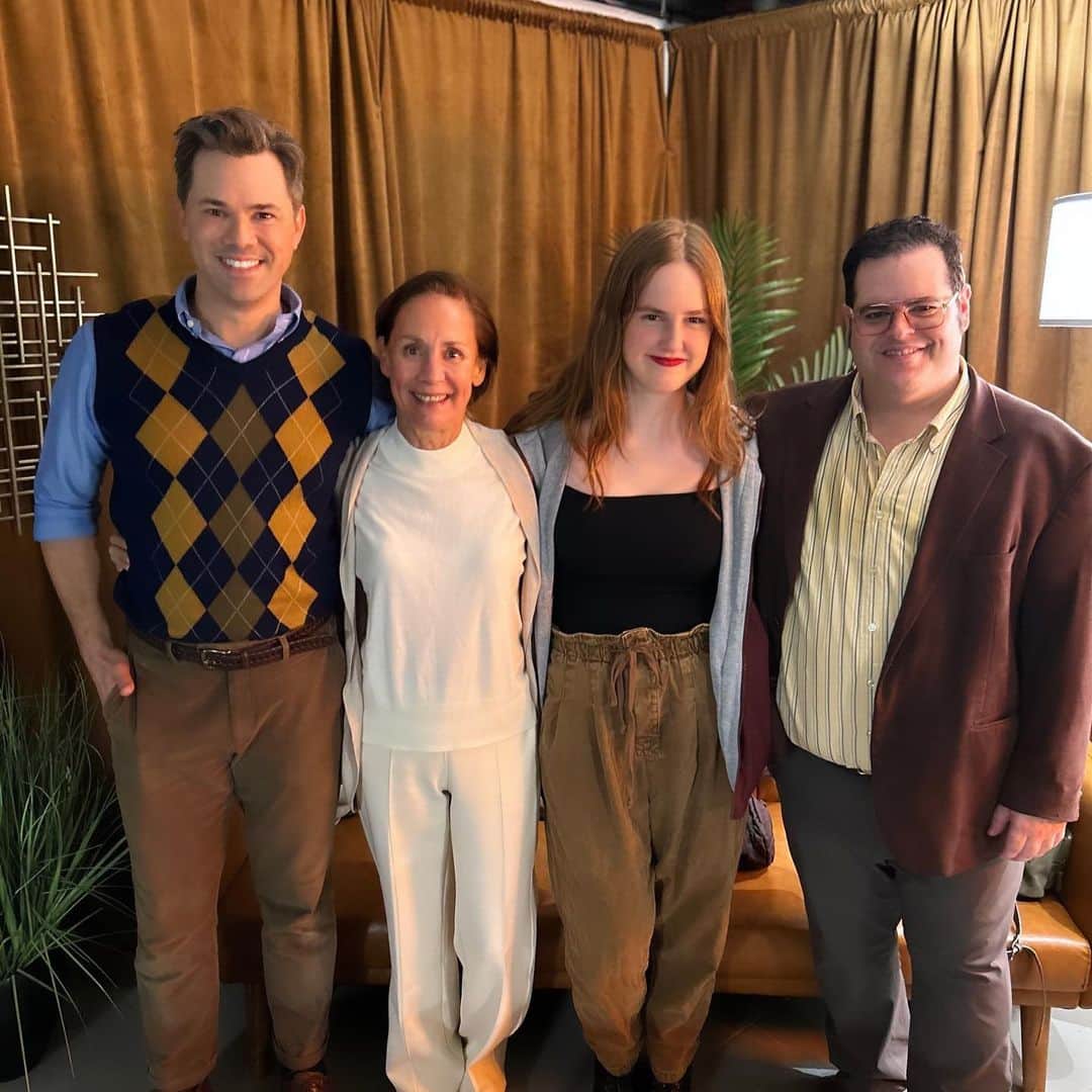 アンドリュー・ラネルズのインスタグラム：「This weekend at Gutenberg was too much fun. Laurie Metcalf AND Sara Bareilles! Two people I admire and look up to not only for their incredible talent but also for their generosity and kindness. In this case, it’s more than okay to meet your heroes and force friendships with them. Both of these women exceed all expectations. 🧡🧡」