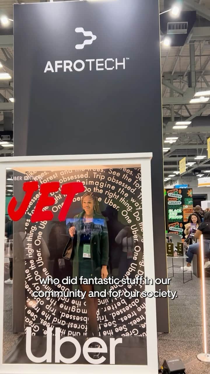 Uberのインスタグラム：「We partnered with the iconic JET Magazine at #AFROTECH2023 to share Uber employees’ @getjetmag story! #FueledByJET」