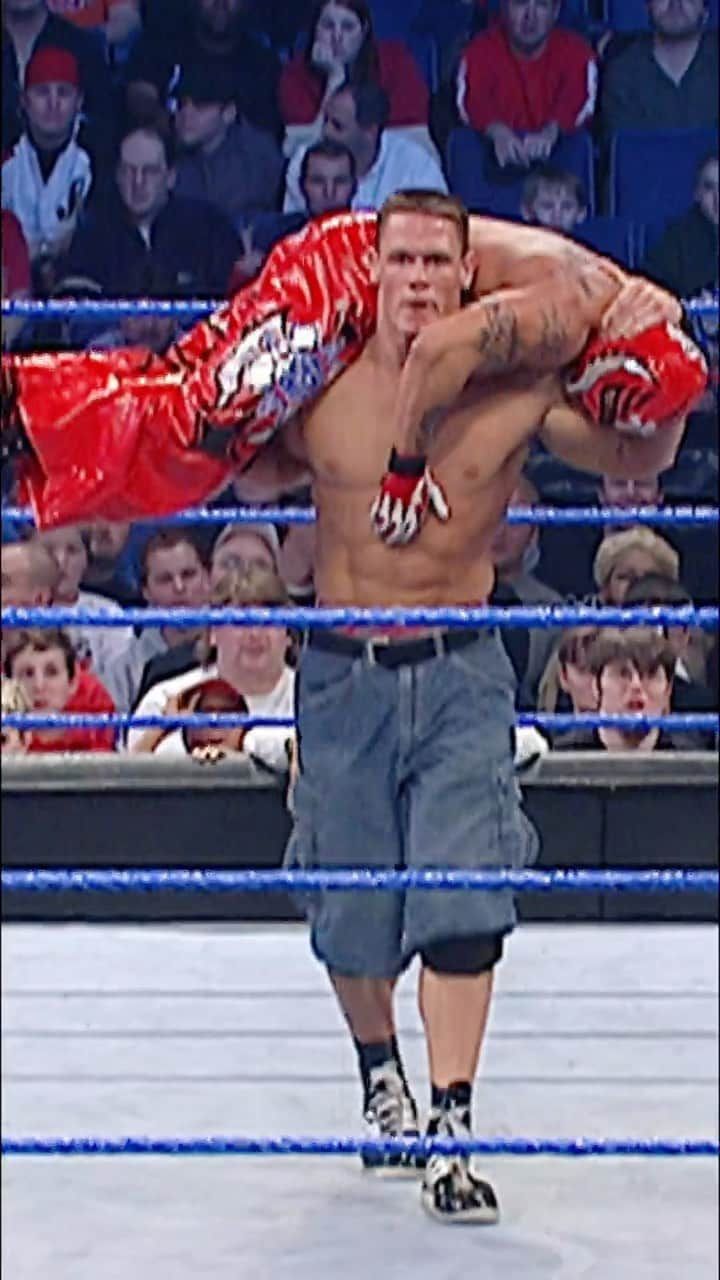 WWEのインスタグラム：「@johncena & @619iamlucha went one-on-one for the first time EVER on this day in 2003!」
