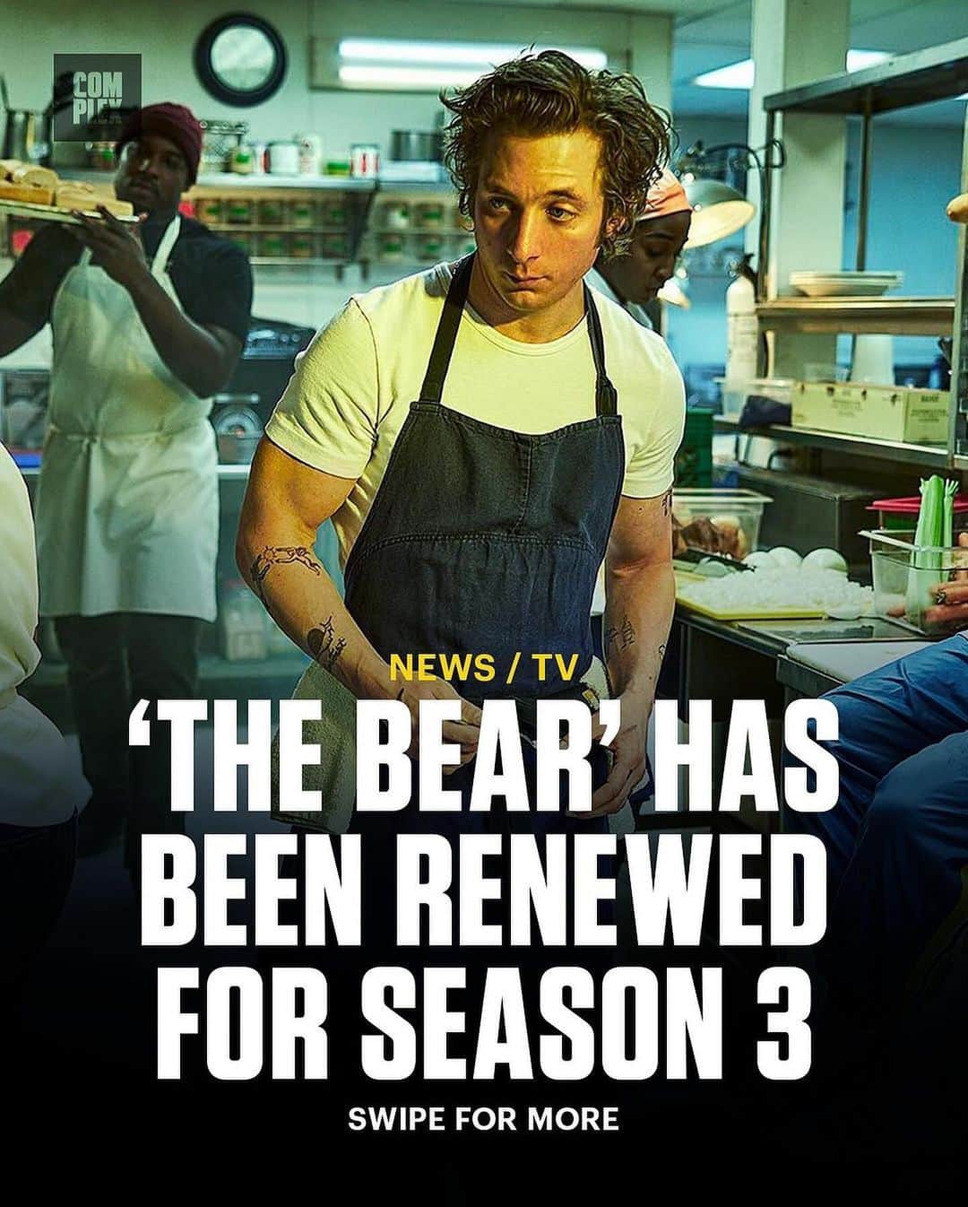 のインスタグラム：「THANK YOU, CHEF 🐻 Who’s excited for @thebearfx to return? [via @complexpop]」