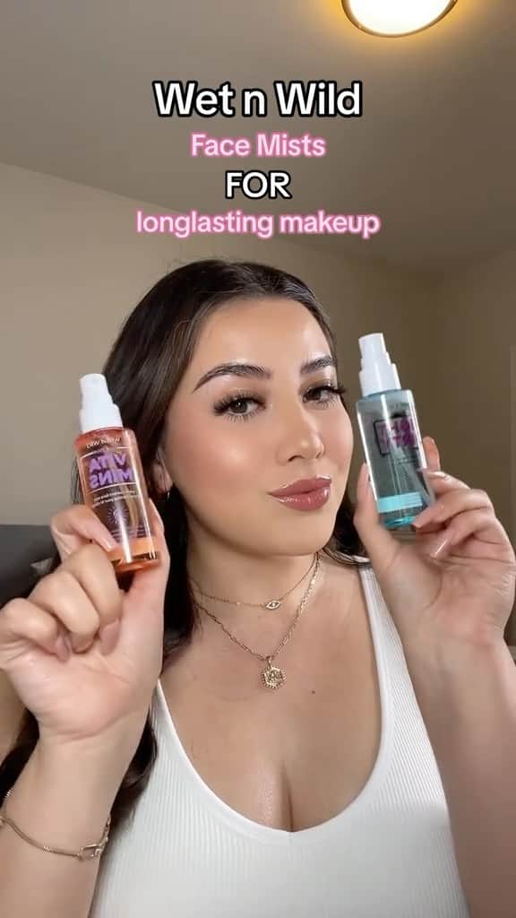 wet'n wild beautyのインスタグラム：「Reasons to use ‘Take Your Vitamins’ Super Nutrient Primer Mist and ‘Fight Dirty’ Detox Setting Spray from @_ailynmatias⁠  🧡 Skin stays glowy & hydrated⁠  💙 Makeup doesn’t budge all day⁠ ⁠ Get our products @walmart @amazon @target @ultabeauty @walgreens @riteaid @cvspharmacy @fivebelow and shop our #Amazon store at #LinkInBio #wetnwildbeauty #crueltyfree」
