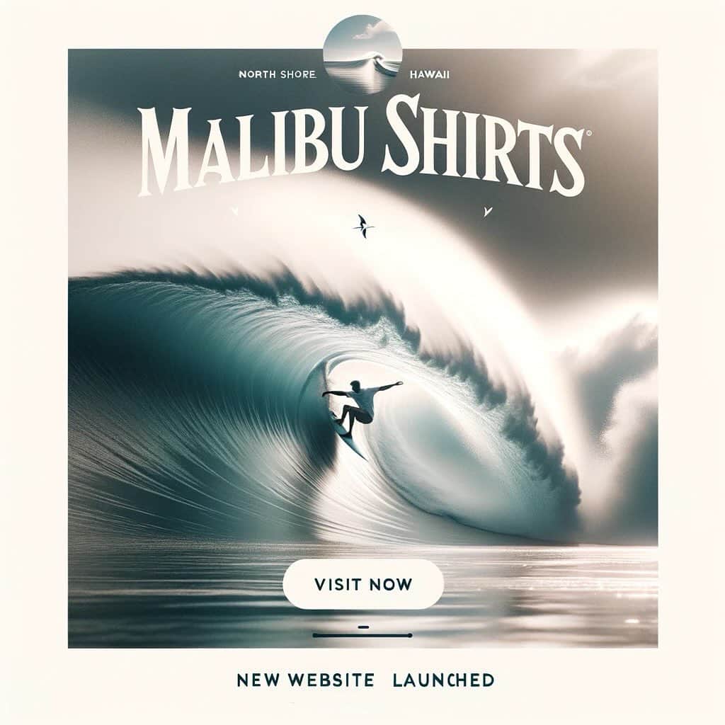 マリブシャツのインスタグラム：「NEW WEBSITE NOW LIVE‼️ 10% off today only with code NEWLOOK on malibushirts.com」