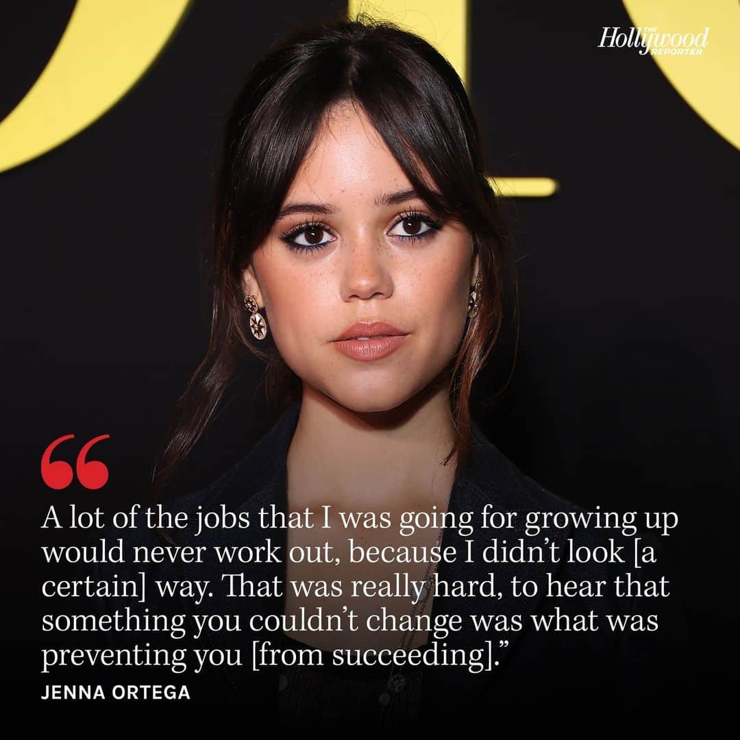 ハリウッド・リポーターのインスタグラム：「#JennaOrtega is reflecting on Latina representation and the pressure she felt from going on auditions when she was younger.⁠ ⁠ The #ScreamVI actress is also opening up about not conforming to industry beauty standards, and how she hopes to inspire other young girls to do the same: “I thought, ‘I don’t want other young girls to look up at the screen and feel like they have to change their appearance to be deemed beautiful or worthy.'" Head to the link in bio for the star's full statements.」