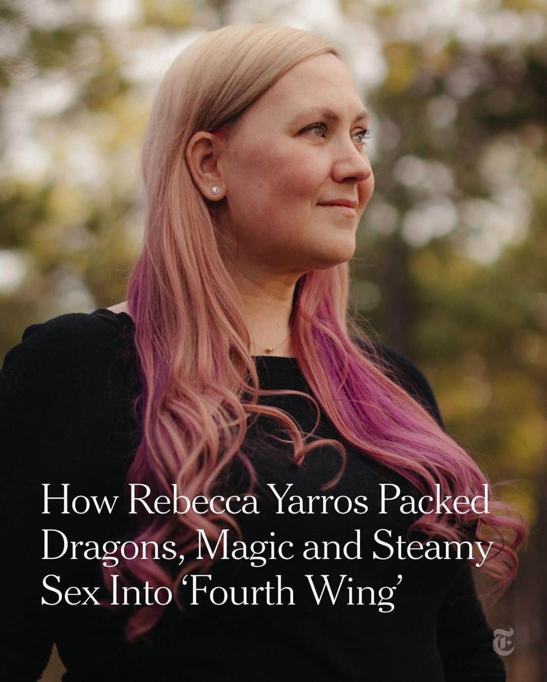 ニューヨーク・タイムズさんのインスタグラム写真 - (ニューヨーク・タイムズInstagram)「When @rebeccayarros pitched her publisher a sexy fantasy about telepathic dragons and their riders, she thought it might be a tough sell. However, “Fourth Wing” — an intricately plotted 500-plus-page narrative that takes place at an elite war college as two dragon riders feud, then fall in love — became a huge best seller. And on Tuesday, after much anticipation, the novel’s follow-up, “Iron Flame,” the second installment of a planned five-book series, is scheduled to publish.  The runaway success of “Fourth Wing” stems in part from Yarros’s experience with chronic illness and her life in a military family, which she drew on while crafting the novel. “Writing Violet is super cathartic, because she struggles to accept the accommodations that are given to her, and I have that same struggle,” Yarros said in an interview with The New York Times.  Tap the link in our bio to read the full profile of Yarros — and to learn about “Fourth Wing” and “Iron Flame.” Photo by @joanna_kulesza」11月7日 6時01分 - nytimes