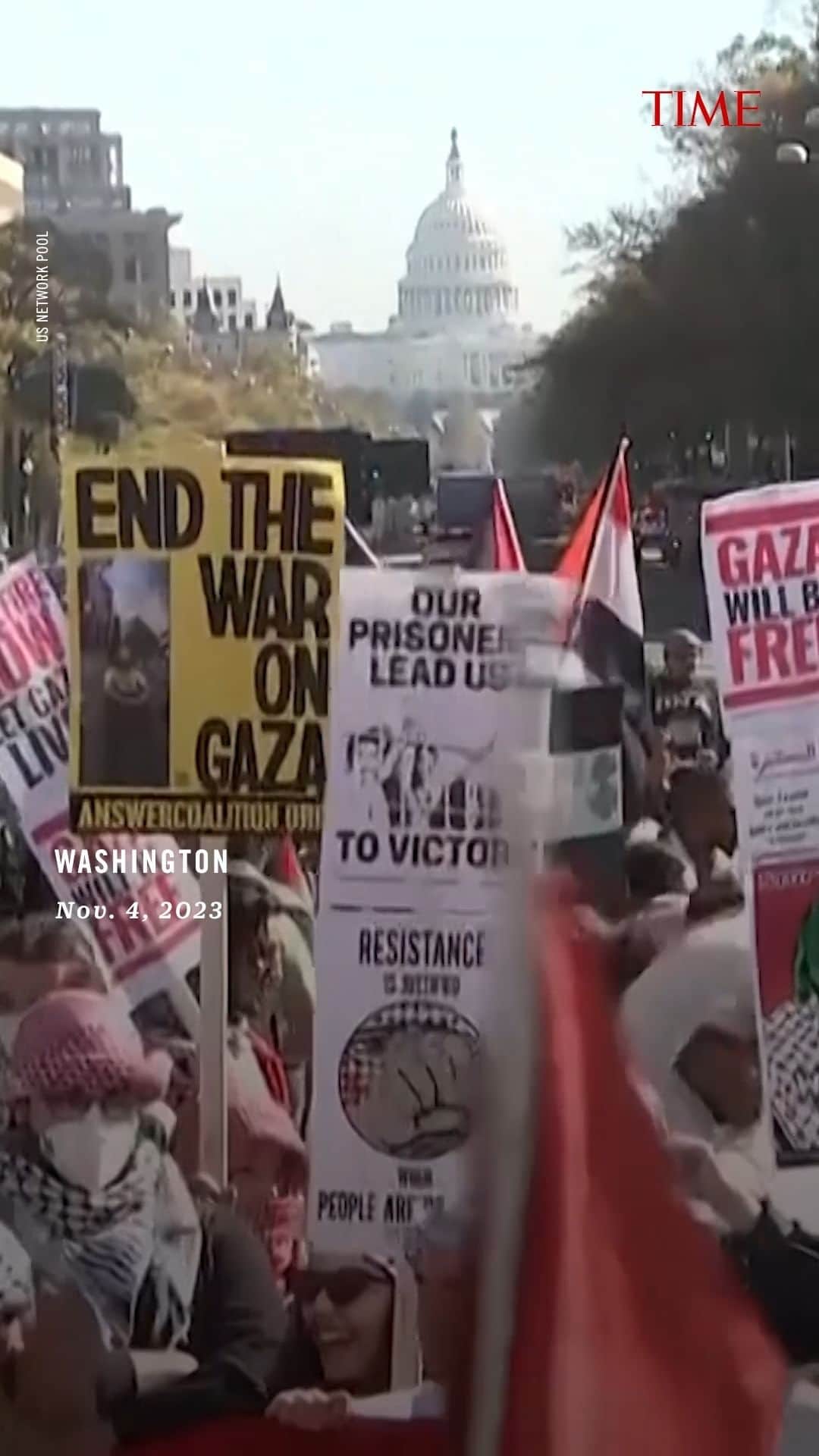 TIME Magazineのインスタグラム：「Protesters around the world call for an immediate halt to the Israeli bombing of Gaza」