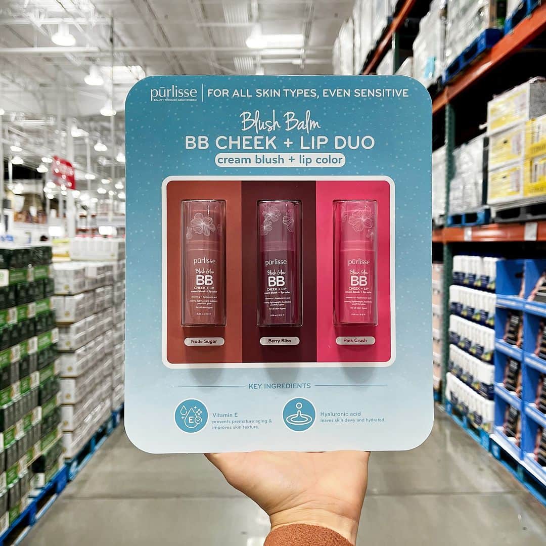Costcoのインスタグラム：「Warm up your complexion with the pūrlisse BB Cheek + Lip Duo, available at select warehouses.」