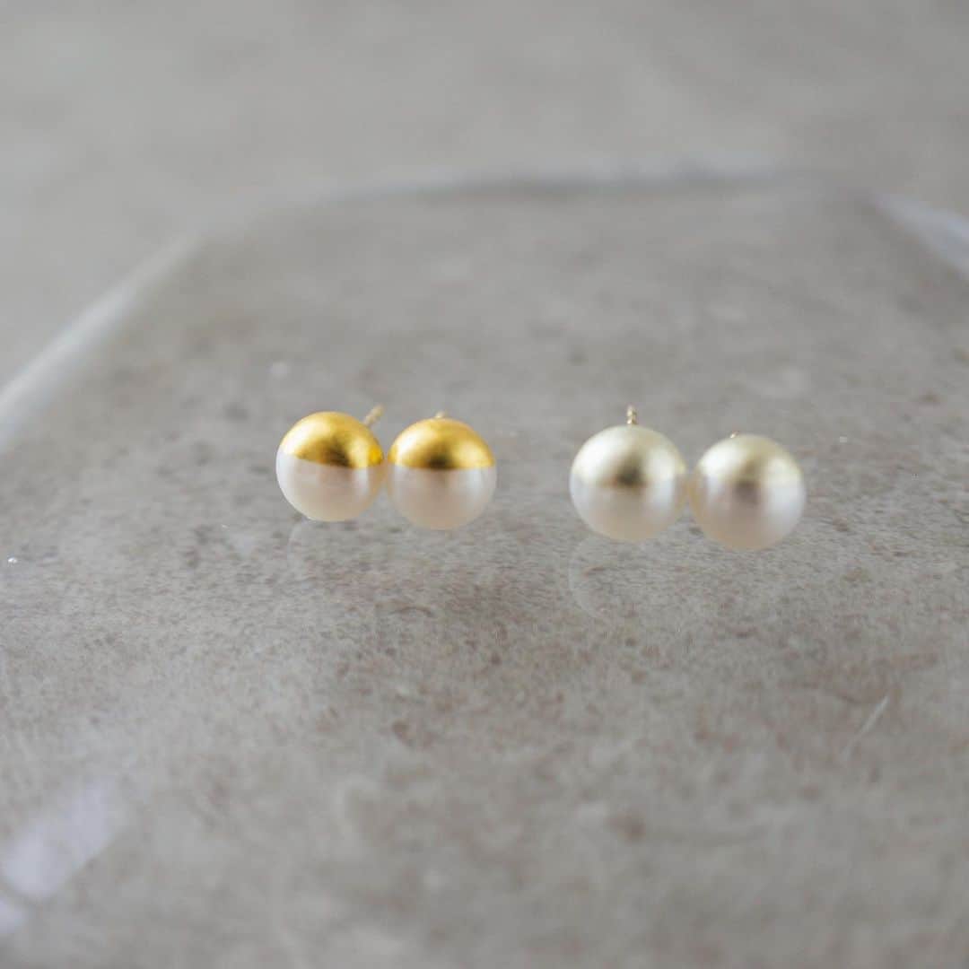 mai_smoothieさんのインスタグラム写真 - (mai_smoothieInstagram)「「Mizumari」earrings  goldleaf×fresh water pearl ×14kgf」11月7日 8時19分 - mai_smoothie