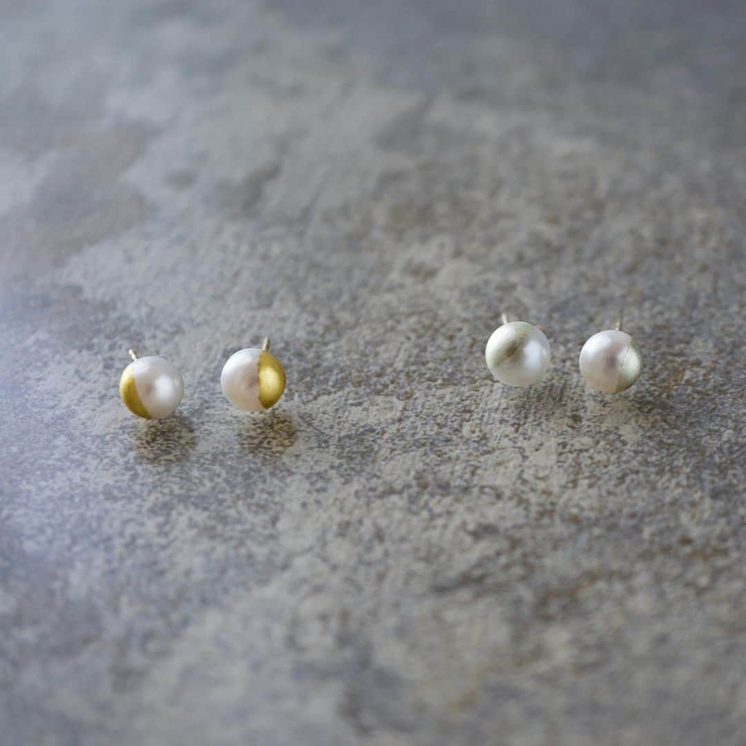 mai_smoothieさんのインスタグラム写真 - (mai_smoothieInstagram)「「Mizumari」earrings  goldleaf×fresh water pearl ×14kgf」11月7日 8時19分 - mai_smoothie