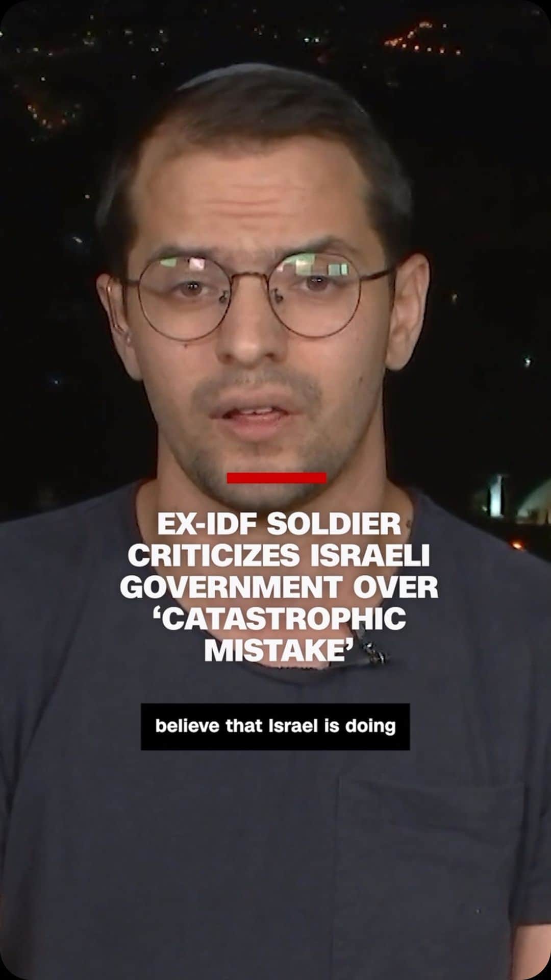 CNNのインスタグラム：「Former IDF soldier Benzi Sanders was deployed into Gaza in 2014. He tells CNN’s Christiane Amanpour it’s a “catastrophic mistake” to believe military power against Hamas will bring safety to Israel.」