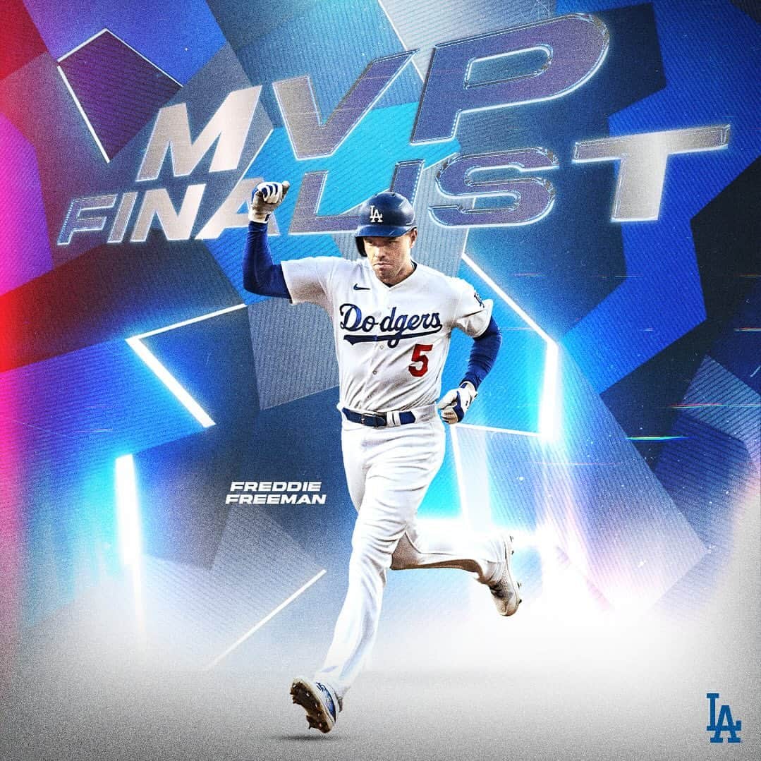 Los Angeles Dodgersのインスタグラム：「“Freddie, Freddie, Freddie!” Congratulations Freddie on being named a 2023 NL MVP Award finalist!」