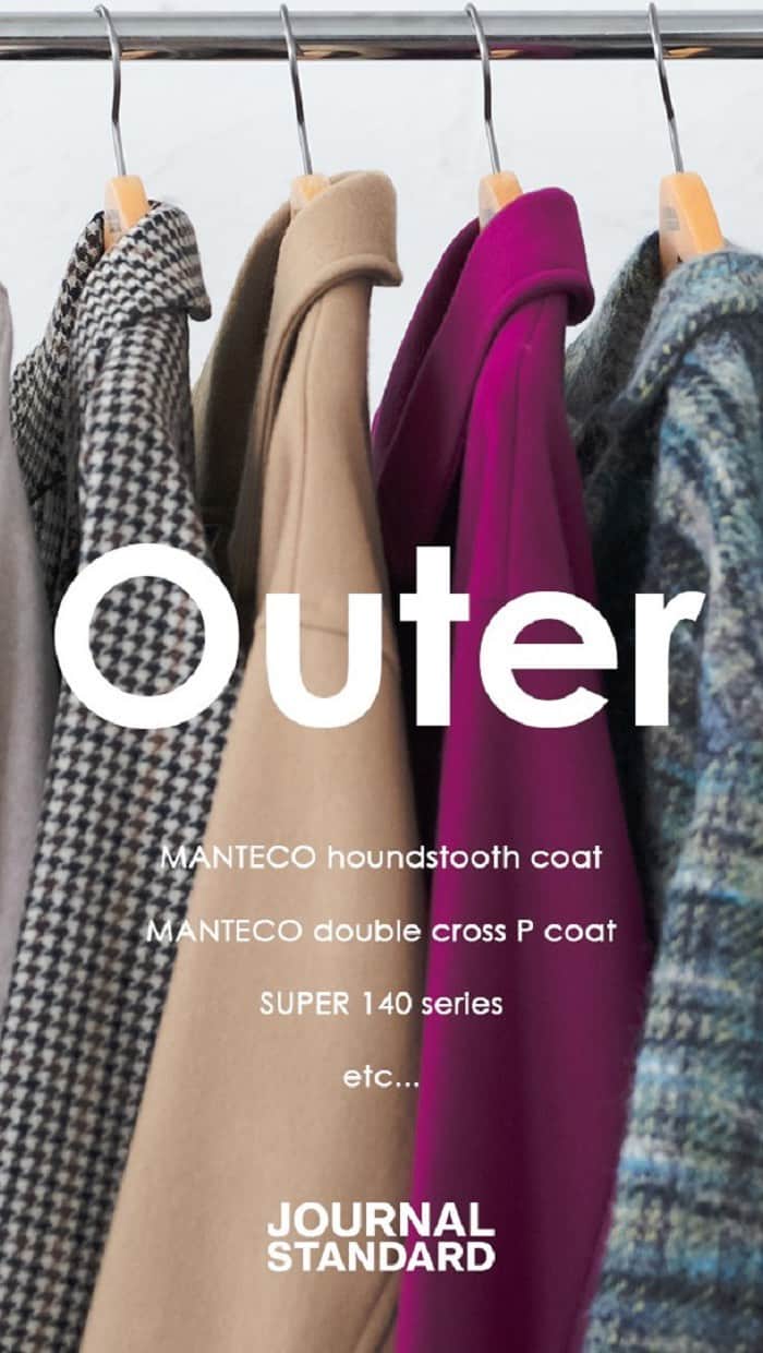 のインスタグラム：「本館1F 「JOURNAL STANDARD」  2023aw この秋冬のアウター選びに悩んでいる方も多いのでは？ そんな悩んでいるあなたに、ジャーナルスタンダードスタッフが20着のおすすめアウターをご紹介！  ——————————  １：スーパー140モッサフードコート ¥38,500 tax included 23020400901030  ２：スーパー140ビーバーノーカラーコート ¥39,600 tax included 23020400907030  ３：スーパー140ビーバーテーラーコート ¥35,200 tax included 23020400902030  4：スーパー140ビーバーノーカラーショートコート ¥31,900 tax included 23020400909030  ５：ウールリバージャコット ¥35,200 tax included 23020400904030  6：マスキュリンスタンドコート ¥52,800 tax included 23020400704030  7：別注【TRADITIONAL WEATHERWEAR】NEW BARGATE：コート ¥75,900 tax included 23020410001530  ８：MANTECOハウンドトゥースコート ¥51,700 tax included 23020400908040  9：スーパー140ビーバーダブルロングコート ¥44,000 tax included 23020400903030  10：ウールリバーポンチョコート ¥33,000 tax included 23020400900030  11：【DESCENTE ALLTERRAIN】OVER SIZED JACKET MOUNTAINEER S：ダウンジャケット ¥132,000 tax included 23020410001230  12：ビッグへリンボンシャツブルゾン ¥41,800 tax included 23011400702030  13：S120ステンカラーテントコート ¥41,800 tax included 23020400500030  14：スーパー160バルカラーミドルコート ¥52,800 tax included 23020400911030  15：MANTECOダブルクロスPコート ¥38,500 tax included 23020400700040  16：尾州メルトンロング Pコート ¥44,000 tax included  17：エクストラファインウールメルトンダッフルコート ¥39,600 tax included 23020400905030  18：ループツイードテーラードコート ¥57,200 tax included 23020400101040  18：別注【ARMY TWILL/アーミーツイル】リバーシブルブルゾン ¥20,900 tax included 23011410001130  20：別注【THE NORTH FACE PURPLE LABEL×JS】マウンテンショートダウン ¥75,900 tax included 23020410004230   _   @jsfukuoka @journalstandard.jp」