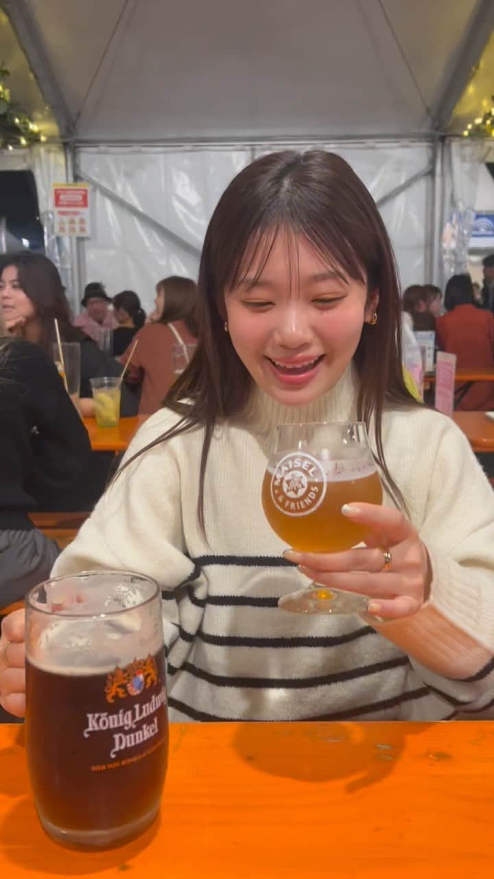 ほたるのインスタグラム：「ビール飲めるようになったんだぜ💮🍻」