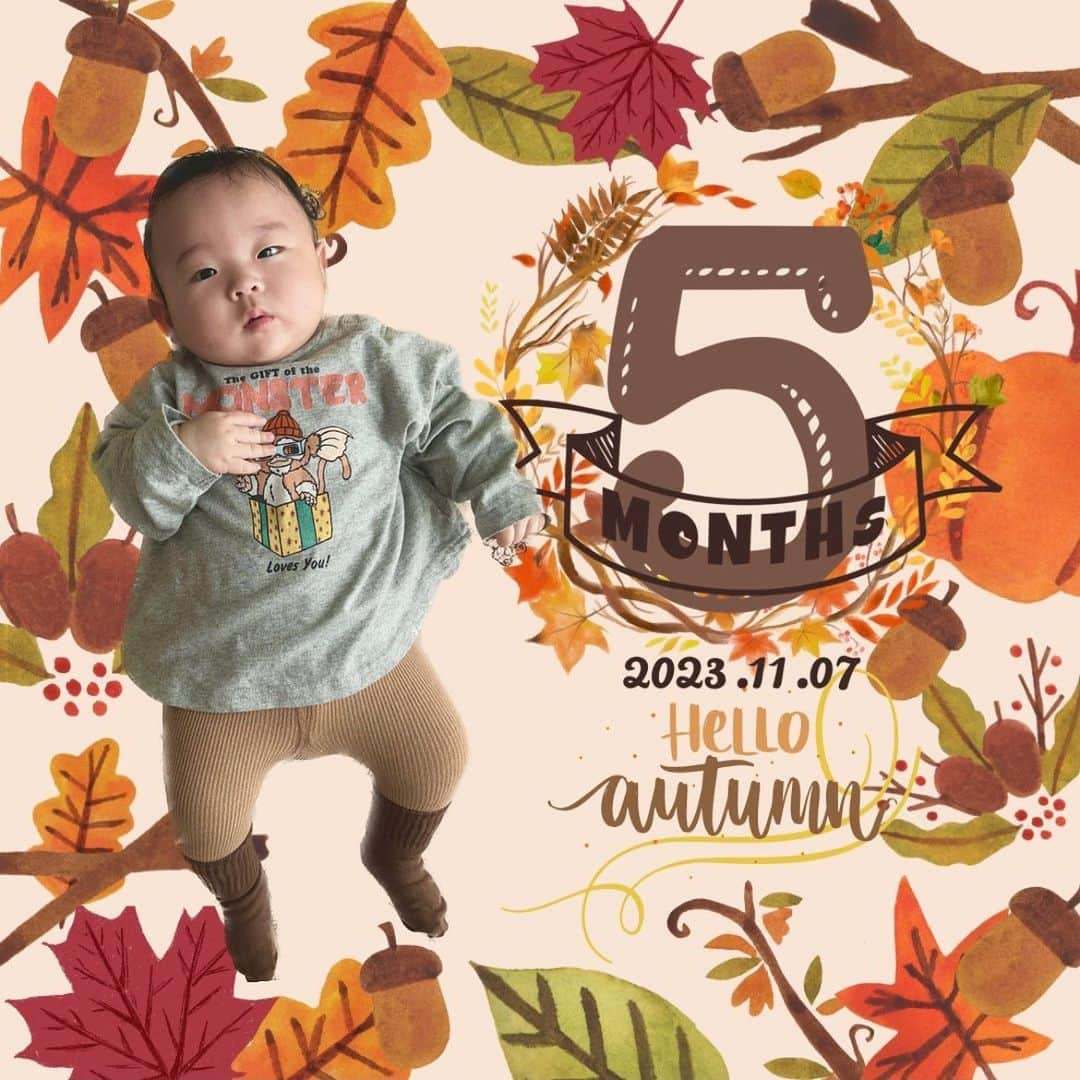 中村エリカさんのインスタグラム写真 - (中村エリカInstagram)「5ヶ月記念日🐿️💓 Congrats my boy🥳 Love you😘 . . . #5monthsoldbaby #5ヶ月ベビー #生後5ヶ月 #育児レポ #子育て #5ヶ月記念日 #赤ちゃんのいる生活 #baby #離乳食初期 #息子の成長 #育児記録」11月7日 19時59分 - erika__nakamura