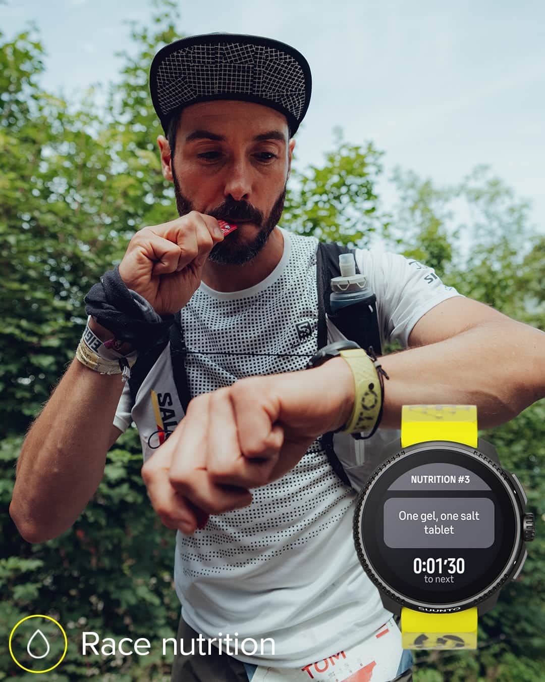 Suuntoのインスタグラム：「💡 Proper fueling is an absolute must for a solid performance in long races. It all starts with a plan – and then you need to execute it as well.⁣ ⁣ SuuntoPlus Race Nutrition sport app helps you follow your plan. Customize the settings and make your race nutrition plan in #suuntoapp.⁣ ⁣ #Suunto #SuuntoRace⁣ #AdventureStartsHere」