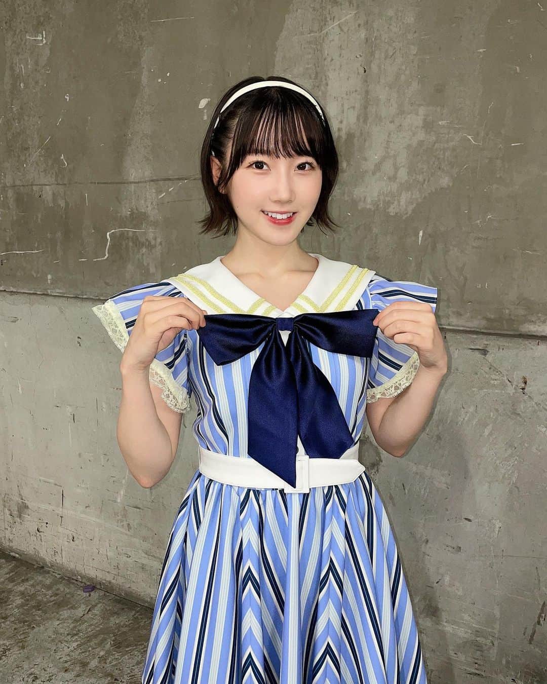 甲斐心愛のインスタグラム：「新衣装🦋💛🫧‪  .  #アイドル #衣装 #アイドル衣装  #カチューシャ #ショートヘア  #japanese  #STU48 #setouchi」