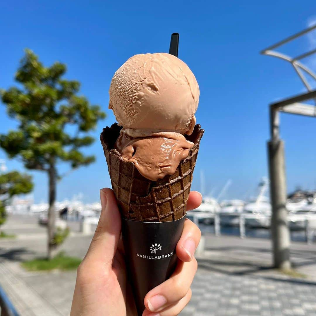 横浜生まれのチョコレート専門店 バニラビーンズさんのインスタグラム写真 - (横浜生まれのチョコレート専門店 バニラビーンズInstagram)「◆限定アイスクリーム🍓 ⁡ ⁡ 三井アウトレットパーク横浜ベイサイド内 VANILLABEANS BAYSIDEにて冬の 期間限定アイスクリームが販売中です☺︎ ⁡ ⁡ 今回のフレーバーは ベネズエラ産カカオ60%のチョコレートに 苺"あまおう"をたっぷりと使用した 「ベネズエラ60 × あまおう」🍓と、 ⁡ ドミニカ共和国産カカオを使い、 豆の焙煎からこだわり手がけた コクのある「ドミニカ」🍫の２種類です。 ⁡ アウトレットパークでお買い物したら、 こだわりのアイスクリームでひと休み。 クラフトチョコレートの豊かな風味を ぜひお楽しみください🍨 ⁡ ベイサイド限定のアイスクリームは コーンORカップ、ダブルでのご用意です。 お好きなフレーバーをお選びください☺︎ ⁡ ⁡ ―――――――― 商品詳細 ―――――――― ■VANILLABEANS THE ICE 『ベネズエラ60 × あまおう』『ドミニカ』 ■販売期間：～12月末頃まで ※一時品切れや早期完売する場合もございます。 ⁡ ―――――――― 対象店舗 ―――――――― ■ベイサイド(三井アウトレットパーク横浜ベイサイド) ⁡ ⁡ ⁡ #chocolate #yokohama #vanillabeans_choco #横浜チョコレート #チョコレート #サスティナブル #ご褒美スイーツ #ご褒美チョコ #バニラビーンズベイサイド #三井アウトレットパーク横浜ベイサイド #冬アイス #アイス部 #アイスクリーム #アイス #チョコアイス」11月7日 20時43分 - vanillabeans_official