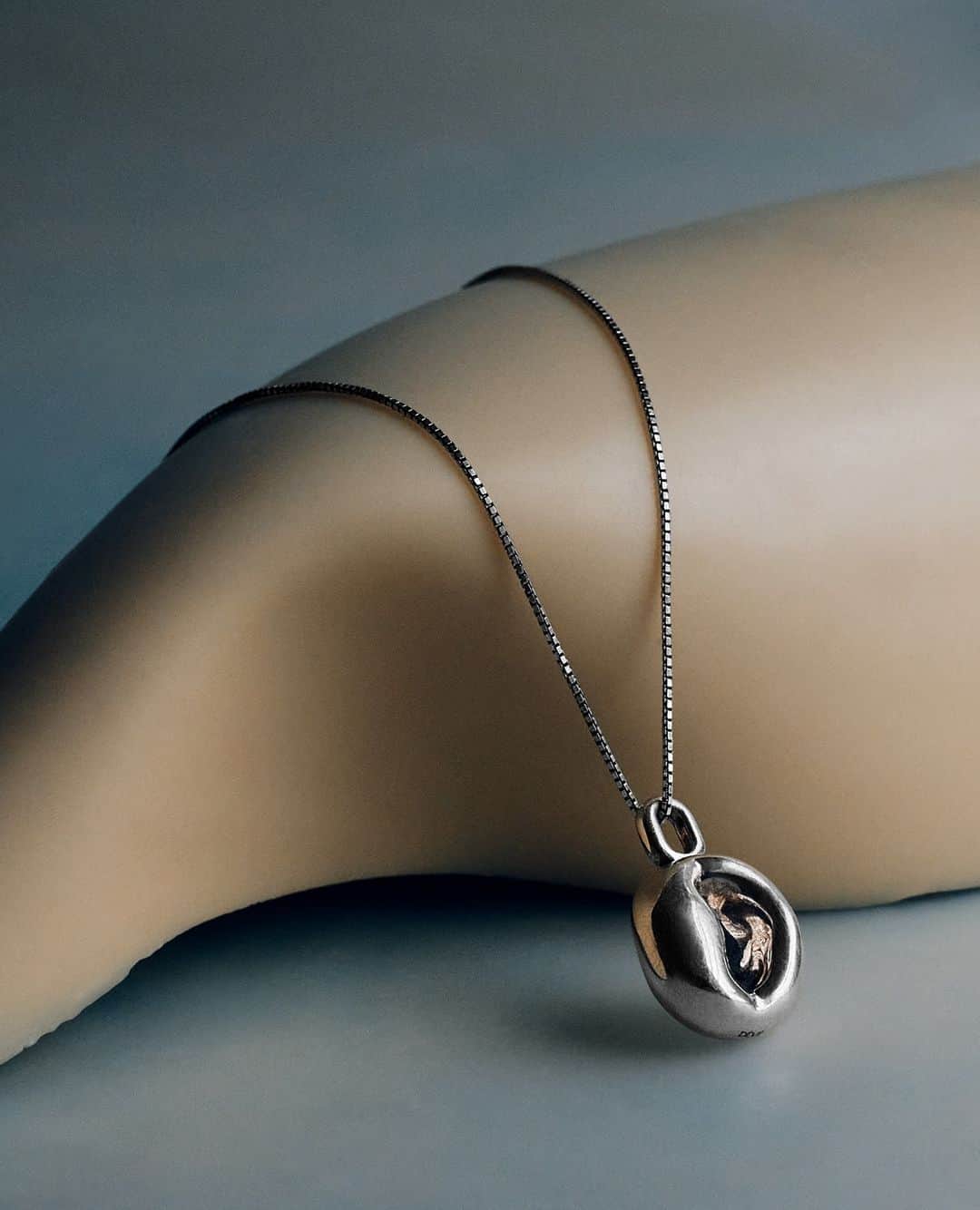 エステルデヴェのインスタグラム：「The "Forme Organique" necklace in sterling silver, photographed by Lisa Jahovic @lisa_jahovic .」