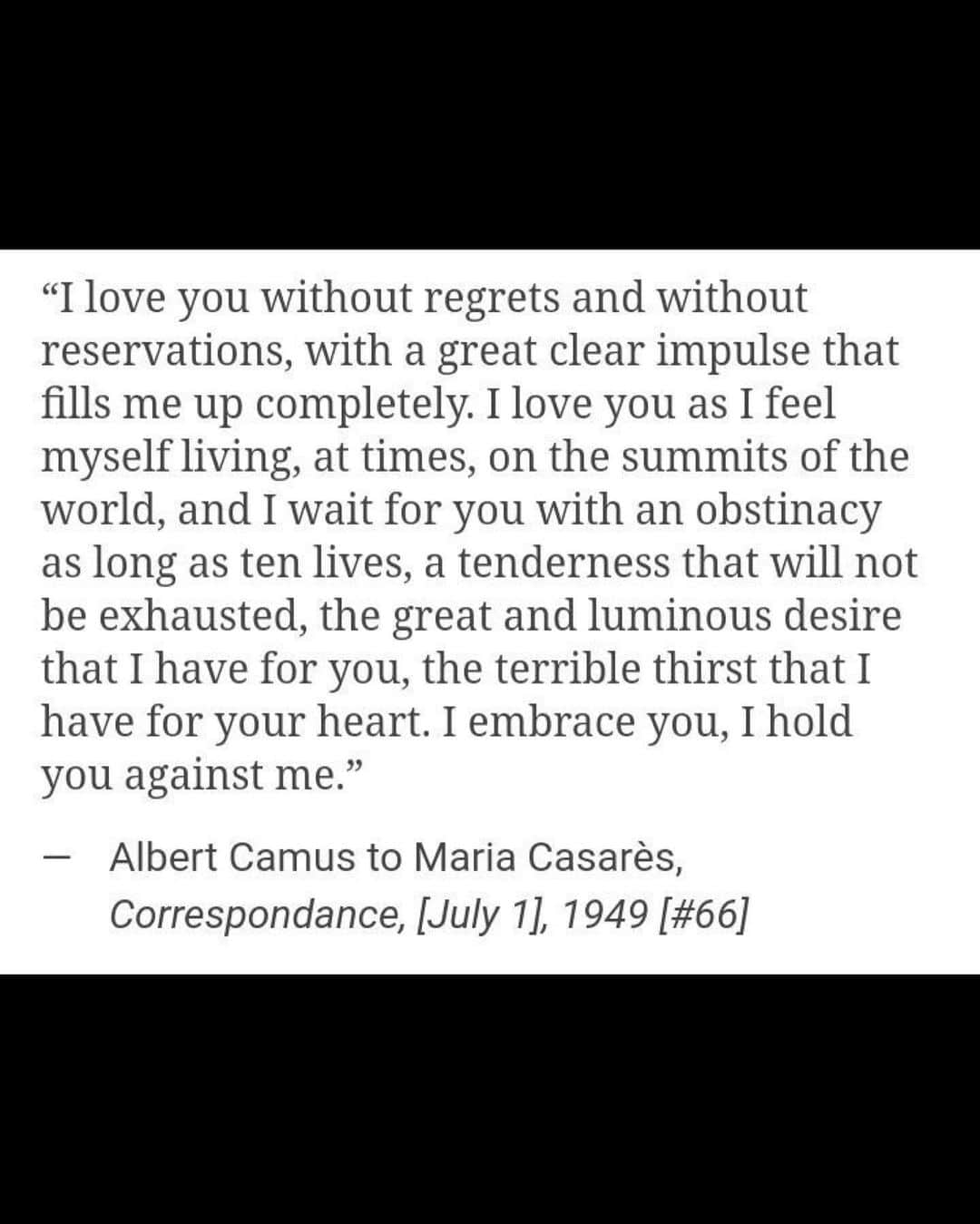 吉原クリスティーナのインスタグラム：「The correspondence of Albert Camus and Maria Casares」