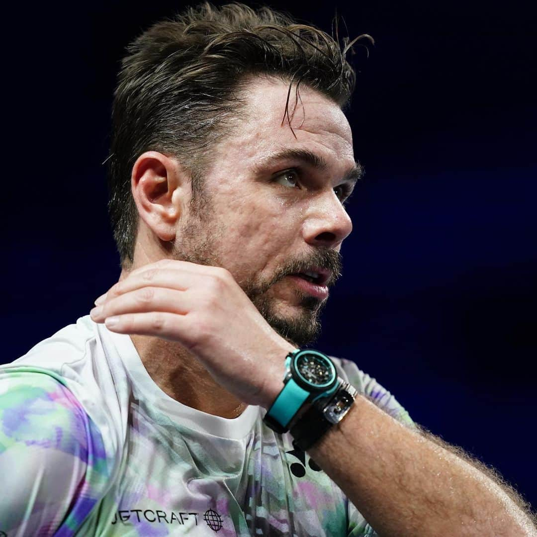 スタニスラス・ワウリンカのインスタグラム：「All the lights are on you @stanwawrinka85💡   📸 Cedric Lecocq | @moselleopen」