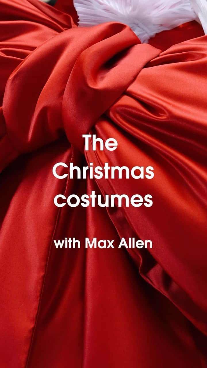 セルフリッジズのインスタグラム：「Santa and company • Designer @maxallenbabes shares the process of creating a fashionable troupe of Christmas characters for #ShowtimeAtSelfridges. Starring: Santa, The Gift That Gives, Bow Ballerina, Bauble Ladies, Christmas Tree Diva, and the Stand-up Comedy Snowman.  Plan your visit to #SelfridgesLondon to see the final looks on our #ShowtimeAtSelfridges cast and in our Oxford Street windows. 🎟」