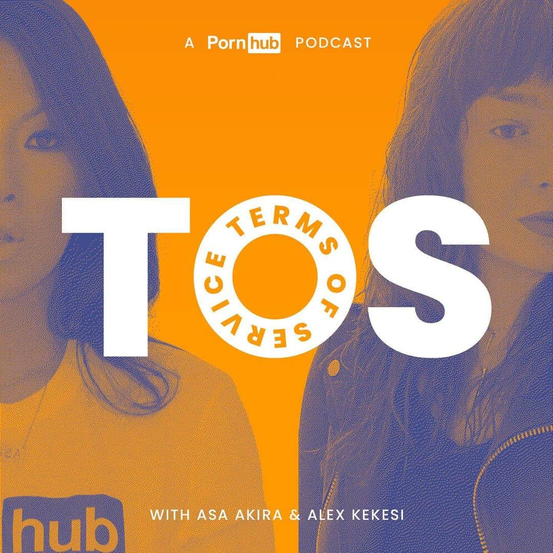 アサ・アキラのインスタグラム：「Omgggg it’s finally out! TERMS OF SERVICE is a P*rnhub podcast miniseries co-hosted by Alex Kekesi: P*rnhub’s Head of Brand and Community, and myself. With guests from the arts, film, and fashion - alongside s*x work advocates, p*rn stars, & academics, TERMS OF SERVICE discusses the diverse aspects of censorship, discrimination, and freedom of speech / expression. Season 1 guests include celebrity blogger Perez Hilton, downtown podcasters The Ion Pack, s*x work advocate and AVN MILF of the year Cherie Deville, and more. Available now wherever u catch the P*rnhub Podcast!」