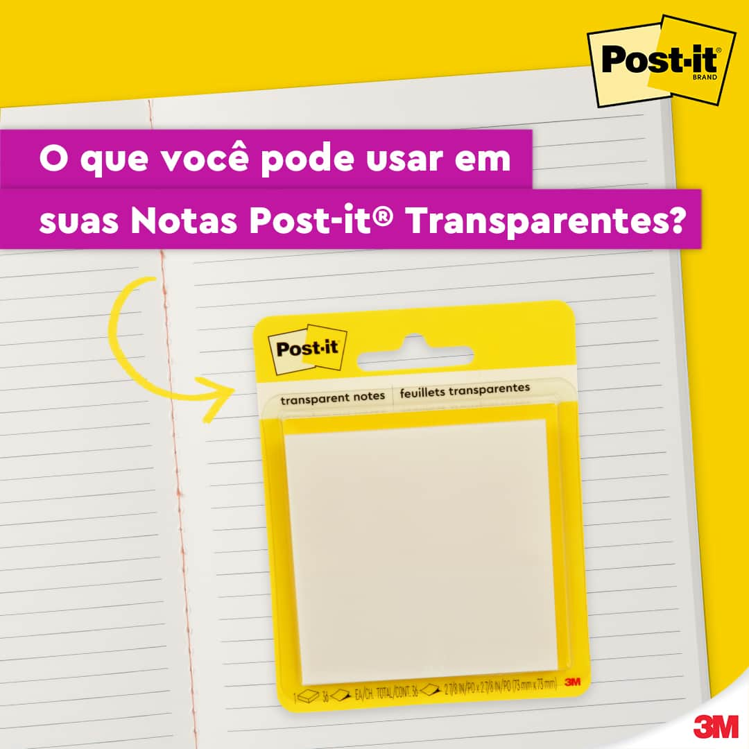 Post-it Brasilさんのインスタグラム写真 - (Post-it BrasilInstagram)「Deixe nos comentários como você usa suas Notas Post-it® Transparentes 🫶. #LiberteSuasIdeias #NotasTransparentes #Postit」11月7日 21時00分 - postitbrasil