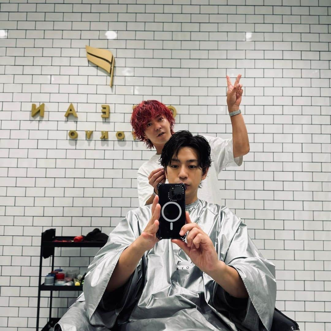 高木琢也のインスタグラム：「しょーちゃん📸💇‍♂️💈 #三浦翔平 #カットパーマトリートメント #OCEANTOKYO」