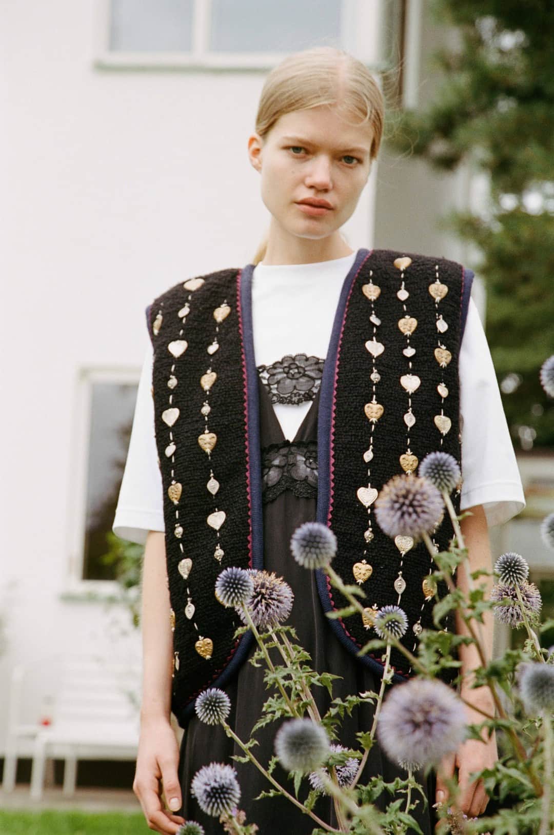 シー ニューヨークのインスタグラム：「The Betina beaded vest ✨​​​​​​​​ #seanewyork」