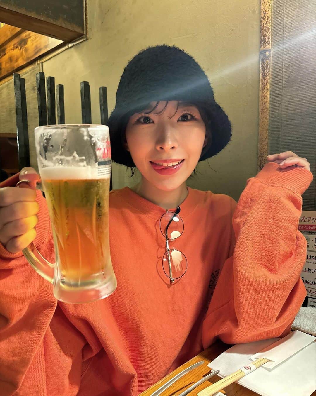 岩佐美咲のインスタグラム：「名古屋でも🍺🍺🍺　　　　　　　　　　　　　　　　　　　　　　 名古屋の美味しいお店教えてよ〜　　　　　　　　　　　　　　　 　　　　　　　　　　　　　　　　　　　　　　　　　　　　　　 #ビール #名古屋 #名古屋グルメ #beer」