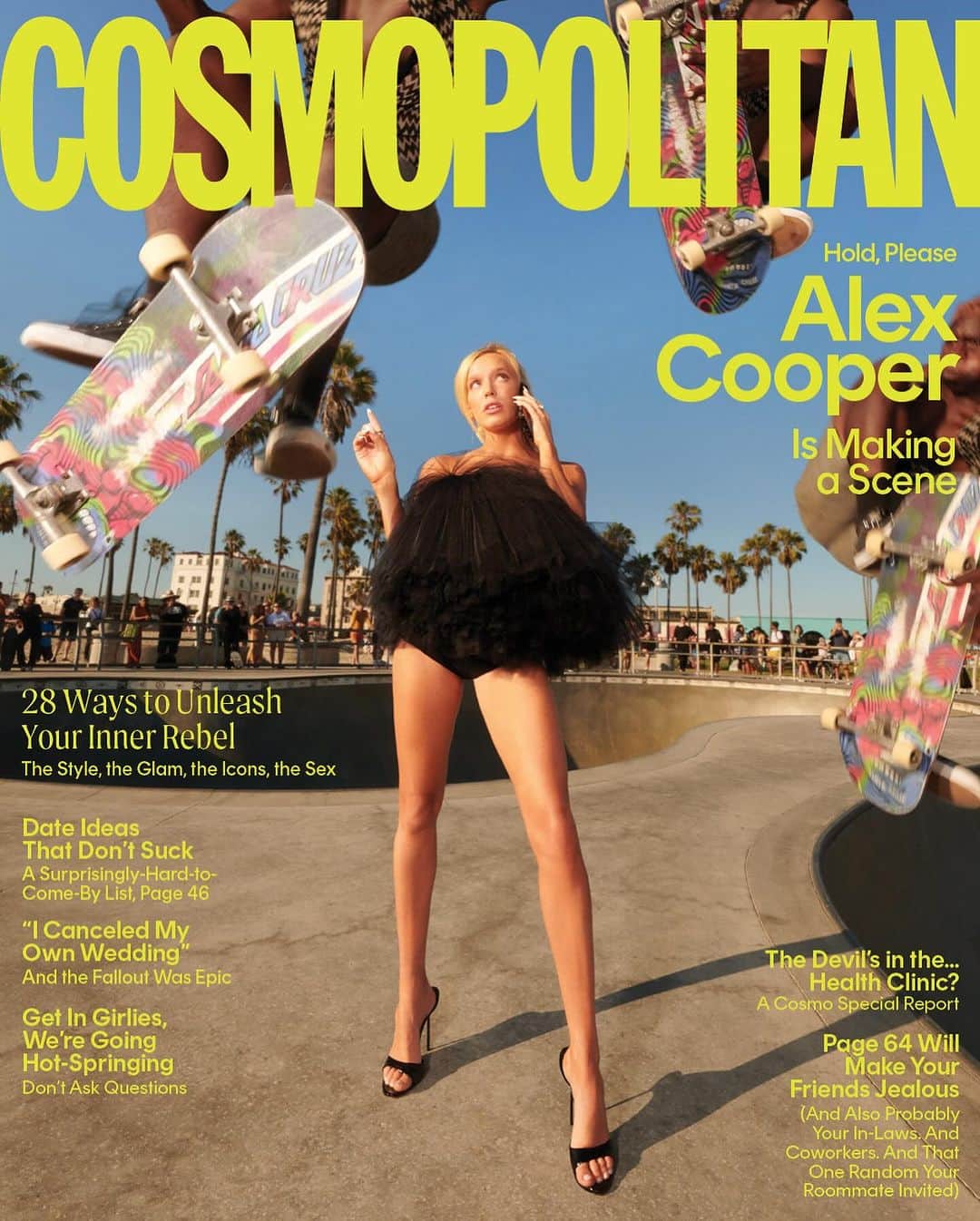 Cosmopolitanのインスタグラム：「What’s that? You want a second @alexandracooper cover? Done and done! 😈 Just because Alex only lets you see the fun parts of her life doesn't mean she's not also leading marathon meetings with lawyers or plotting out strategic pivots to her distribution strategy or pulling all-nighters to finesse her wildly successful core product. Sure, she's the host of @callherdaddy, but she's also the savvy brain that comes up with all the genius ideas that make the whole thing move. And she's letting us in on what really goes on behind the scenes. Read our cover interview with Alex at the link in bio.  Photographer: @amberasaly Interview: @jessica_giles Stylist: @cassieanderson212 Hair: @josephmaine Makeup: @jennakristina Manicure: @kimmiekyees Production: @photobombproduction  Skateboarder: @claytonbrann」