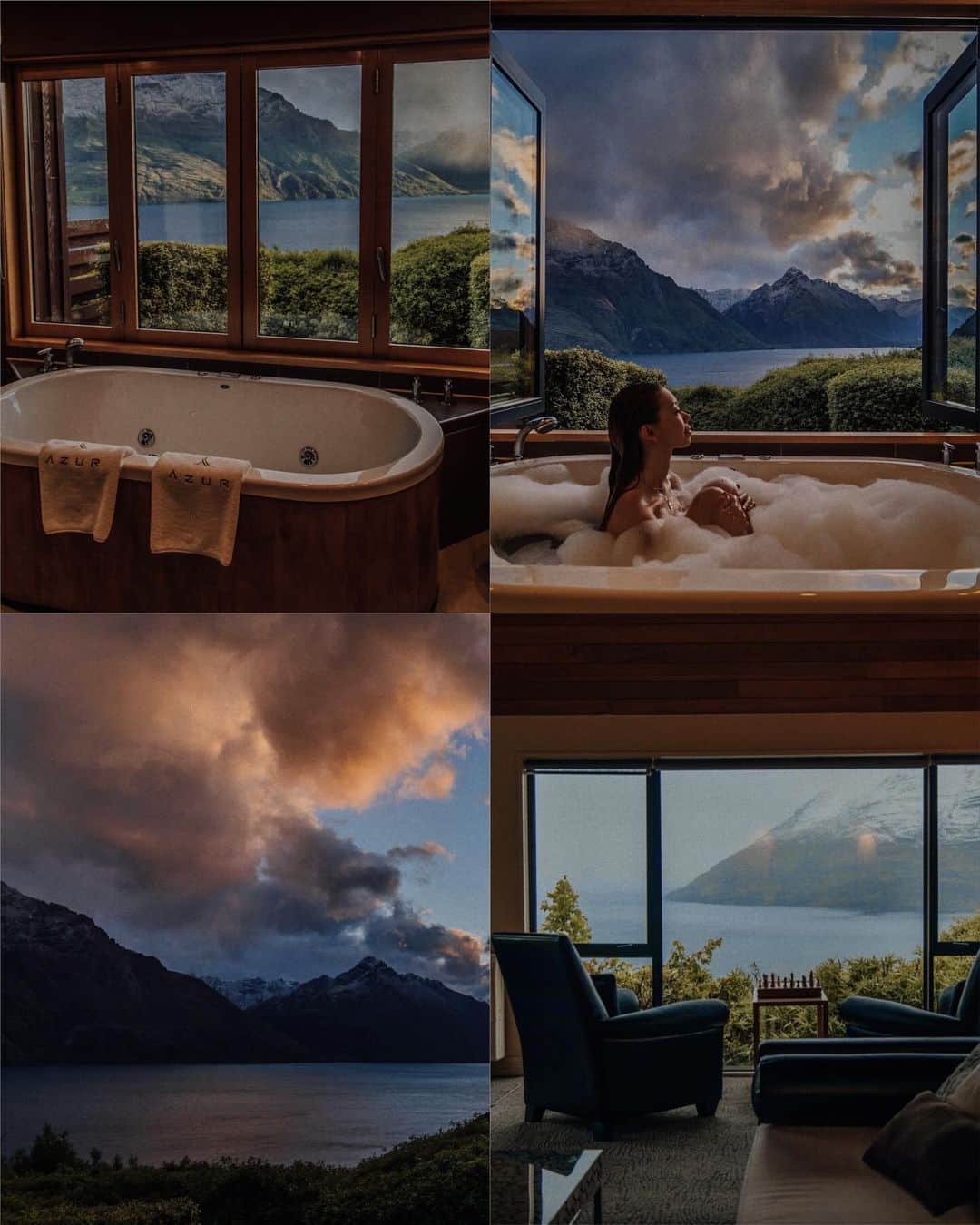 タラ・ミルクティーさんのインスタグラム写真 - (タラ・ミルクティーInstagram)「Some of the best hotels I’ve ever stayed in are in New Zealand. 🇳🇿 Here’s five that make me wish I never left.   @the.lindis  @otahunalodge  @rosewoodmatakauri  @azurlodge  @blanket_bay」11月7日 23時04分 - taramilktea
