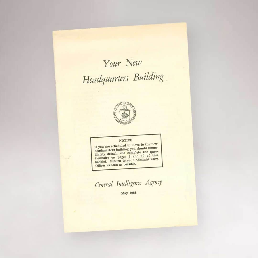 CIAのインスタグラム：「Swipe to learn about #CIA's Artifact of the Week: Headquarters Building Booklet.  #AOTW #HISTINT」