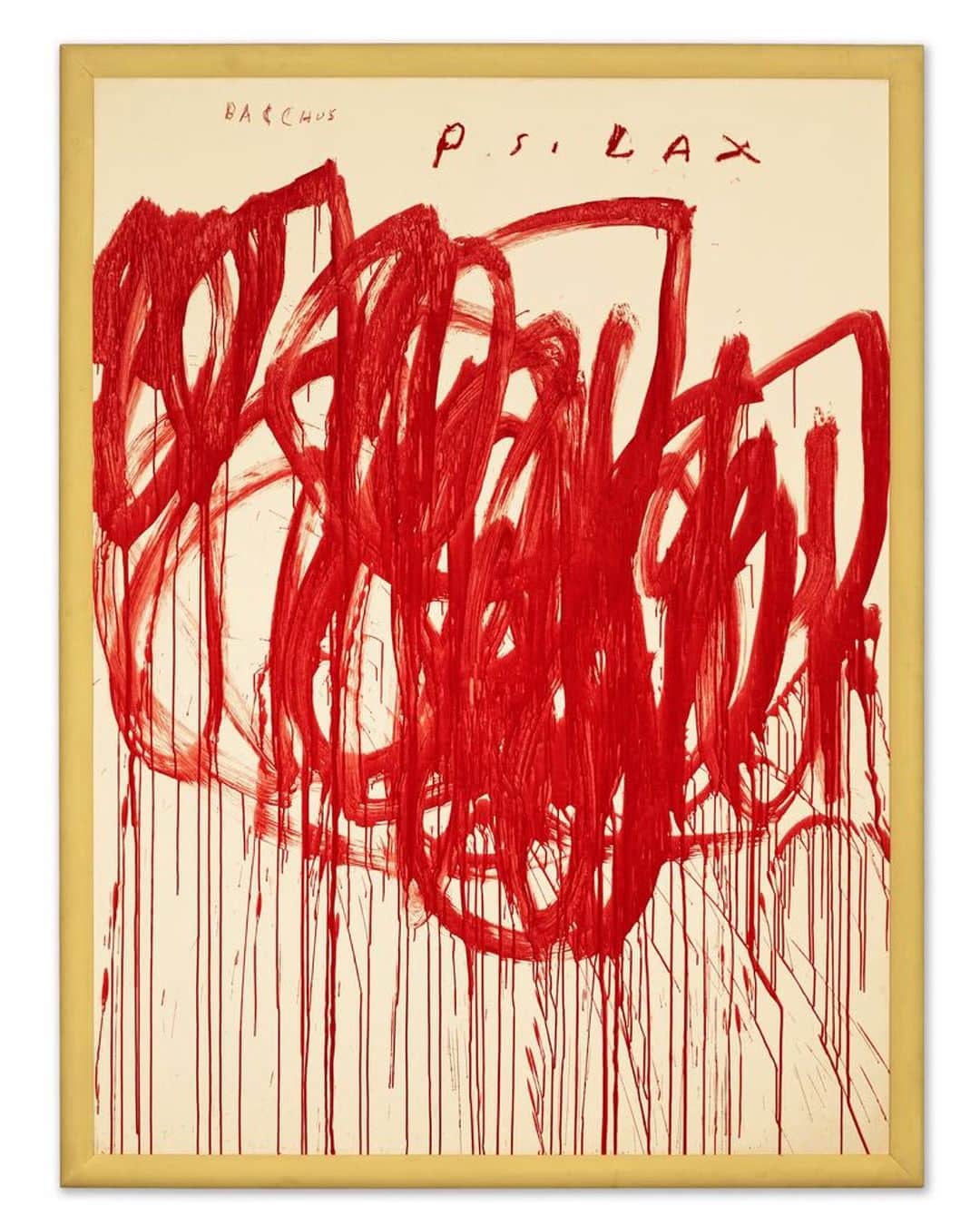 クリスティーズのインスタグラム：「Tonight marks the start of this season’s 20/21 New York Evening Sales    We welcome you to view the incredible selection of works in the 21st Century Evening Sale at our Rockefeller Center galleries before the sale this evening at 7:00PM ET. Get the chance to see pivotal artworks by Cy Twombly, Brice Marden, Cecily Brown and more in person.     Catch the livestream tonight on Christies.com, Instagram, TikTok, Facebook, and YouTube     21st Century Evening Sale | 7 November @ 7:00PM ET  ----- Cy Twombly (1928-2011), ‘Untitled (Bacchus 1st Version II)’ (2004) Jenna Gribbon (B. 1978), ‘Regarding Me Regarding You and Me’ (2020) Mark Bradford (B. 1961), ‘The Fairy Gave Him the Sugar’ (2010) Jacqueline Humphries (B. 1960), ‘Untitled’ (2011) Keith Haring (1958-1990), ‘Untitled’ (1982) George Condo (B. 1957 ), ‘Monumental Abstract Self-Portrait’ (2018) Barkley L. Hendricks (1945-2017), ‘Triple Portrait: World Conqueror’ (2011) El Anatsui (B. 1944), ‘Sechra’ (2014) Ed Ruscha (B. 1937), ‘Chain and Cable’ (1982) Cecily Brown (B. 1969), ‘Figures in a Garden’ (2003)」