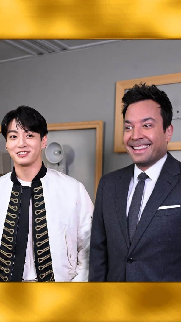 ジミー・ファロンのインスタグラム：「Stay Golden, Jimmy. @bts.bighitofficial #JungKookOnFallon   #FallonTonight #JungKook #JungKook_GOLDEN」