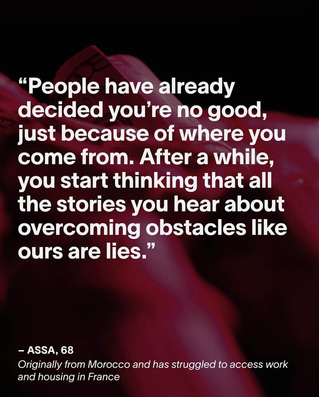 VICEさんのインスタグラム写真 - (VICEInstagram)「“It’s not the life I wanted for him – it’s the life society gave him.” That’s how Assa, 68, from the French city of Lille, begins. Beneath Assa’s headscarf, thousands of worries plague her mind – all of them about her son, Samir, who’s been dealing drugs for the last 13 years. “For as long as I can remember, we haven’t had a moment’s respite, despite constant, daily efforts,” says Assa. She gestures towards a mountain of bills piling up on a corner table. “All of this – poverty, bills, outstanding debt… I know that’s what pushed my son into dealing, and it just breaks my heart.”   Fatima, 70, is a neighbor and friend of Assa’s whose son Elias also deals drugs. Both originally from Morocco, Assa and Fatima have struggled to access housing and work in France. The two families are currently putting together a debt relief claim, which should help lighten the financial load on their families. But with no other job prospects in sight, Samir and Elias do not plan on quitting dealing for the time being – as much as their mothers disapprove.  We spoke to them and their sons about what leads people to dealing drugs and risking arrest every day. Link in bio to keep reading.」11月8日 1時23分 - vice