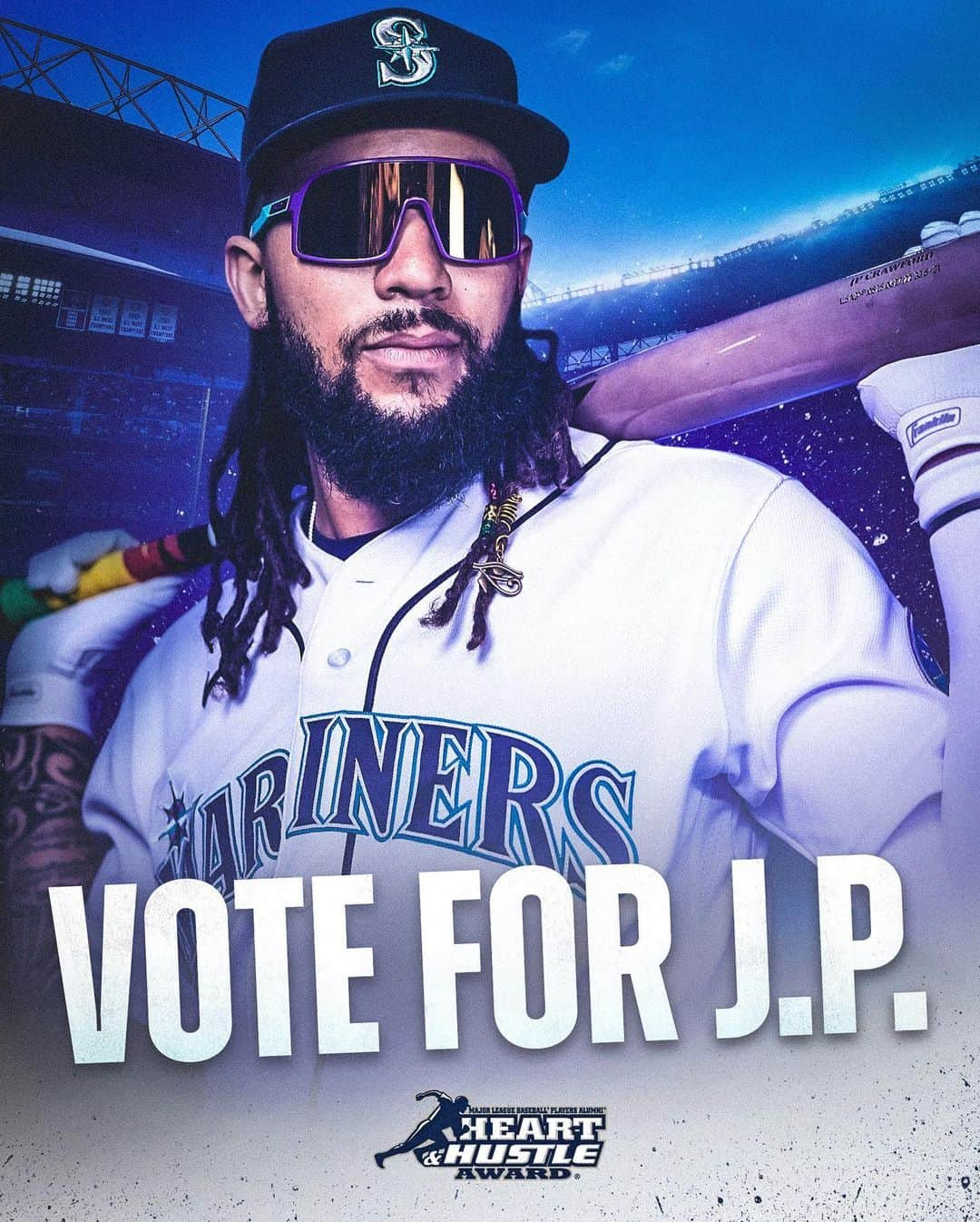 シアトル・マリナーズのインスタグラム：「The embodiment of #HeartAndHustle.   Vote for @jp_crawford ➡️ MLB.com/HeartAndHustle」