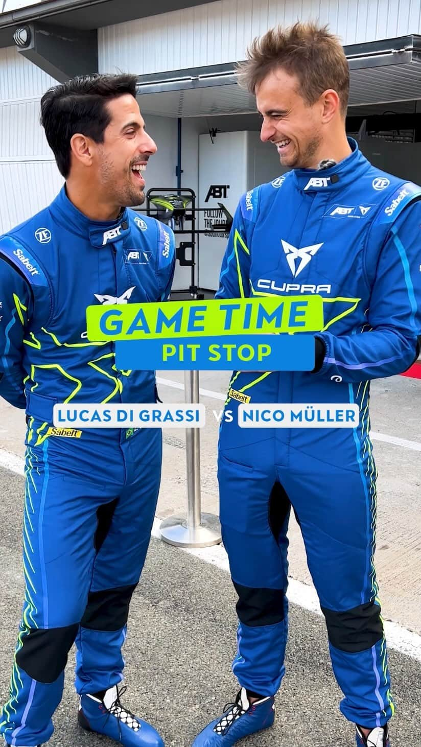 ルーカス・ディ・グラッシのインスタグラム：「Can you beat @nico.mueller51’s time? 👀 Try it on our stories 🤩💪🏻  #ABBCUPRAFE @abtmotorsport @fiaformulae」